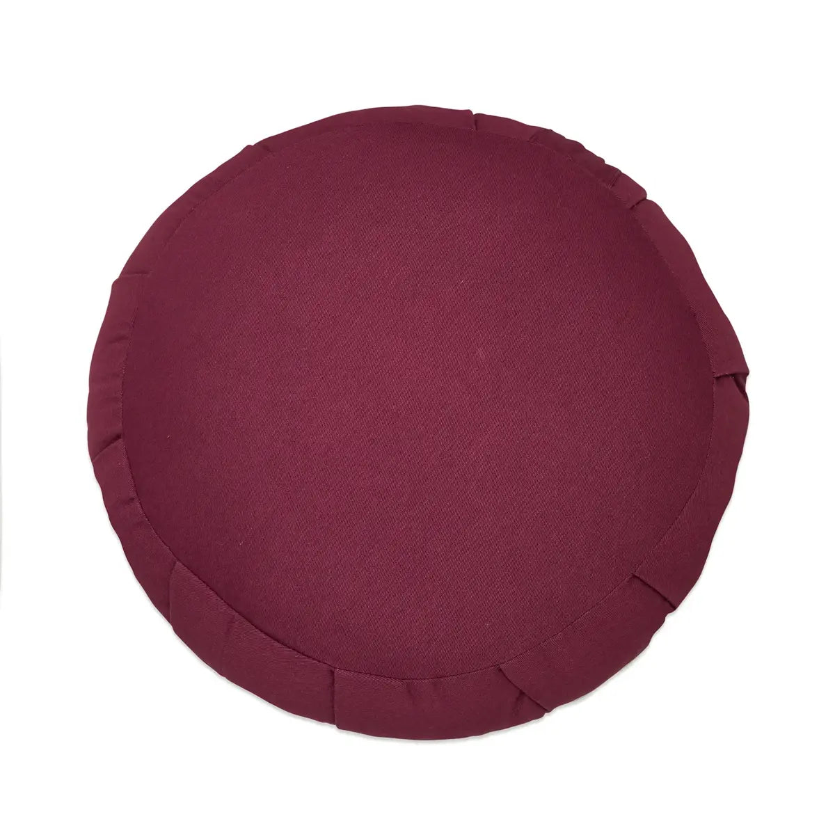 Sarveda Round Zafu Meditation and Yoga Cushion | Filled with Cotton | Magenta