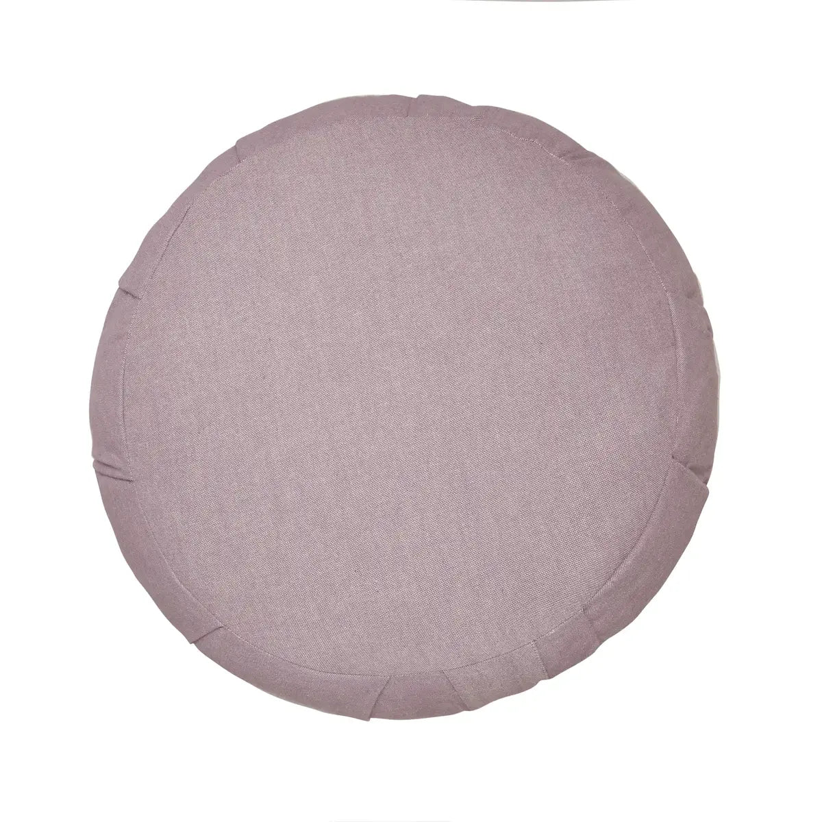 Sarveda Lotus Embroidered Round Zafu Meditation and Yoga Cushion | Filled with Cotton | Lavender