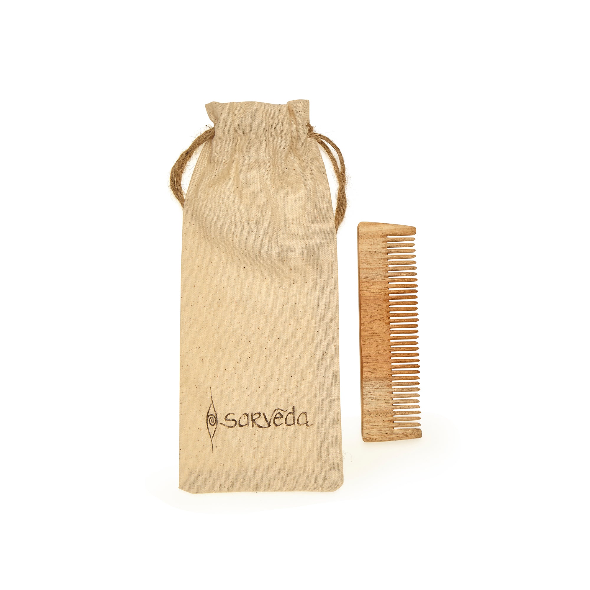 Sarveda Neem Wood Comb - Pocket Size