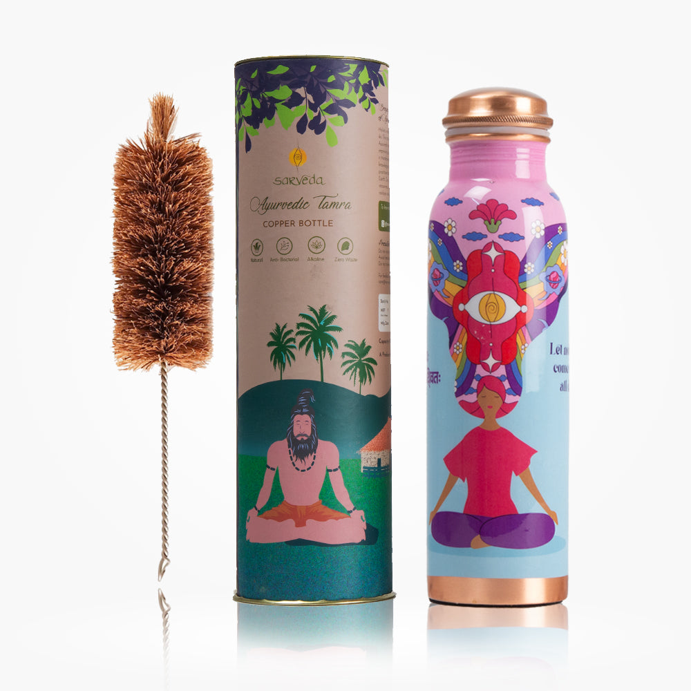 Sarveda Pink Noble light Copper Bottle .500 Ml with Brush