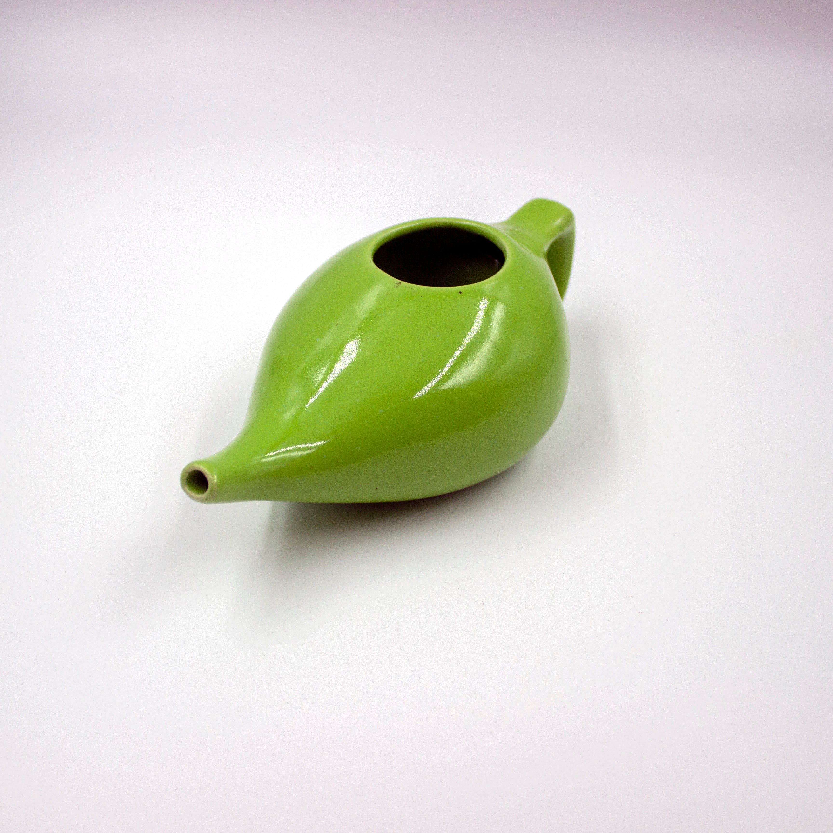 Sarveda Ayurvedic Ceramic Jala Neti Pot for Nasal Cleansing | Green