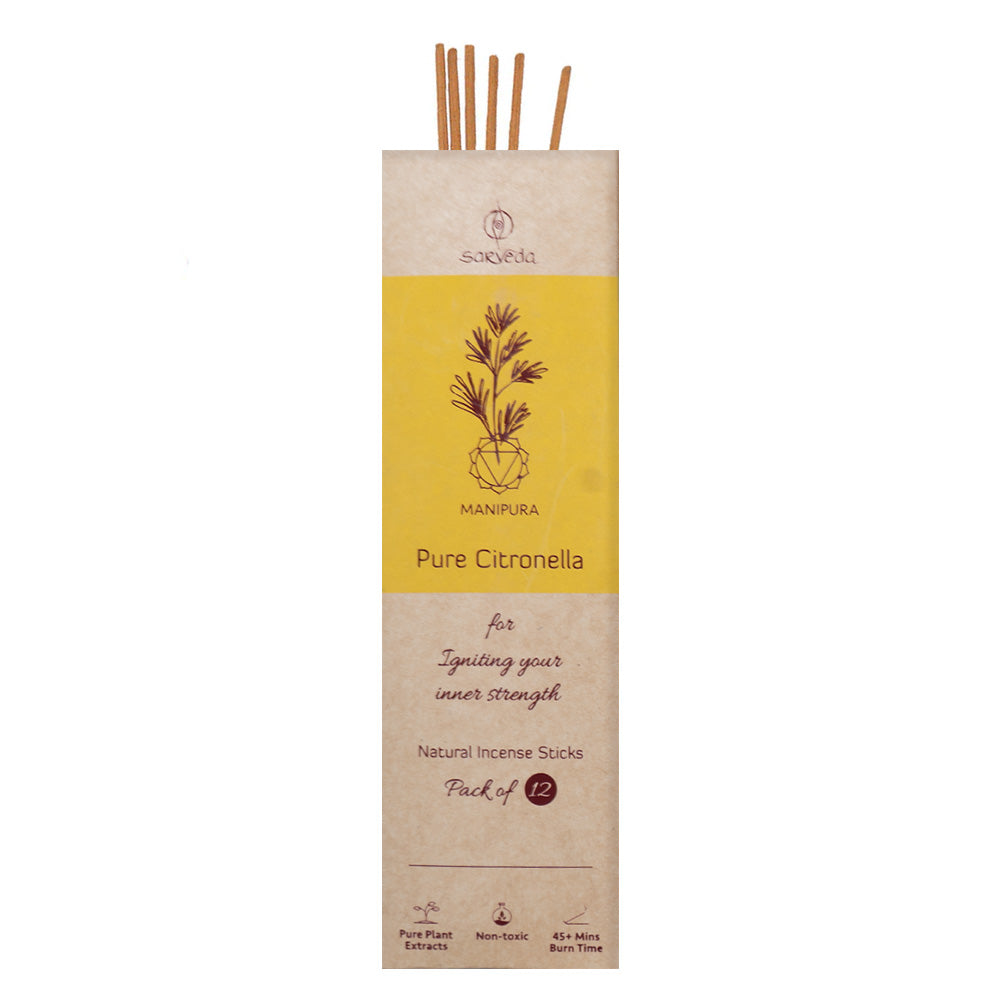 Sarveda Pure Citronella for the Solar plexus or Manipura chakra