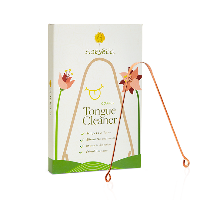 Sarveda Ayurvedic Copper Tongue Cleaner | Ring Type | Pack of 1