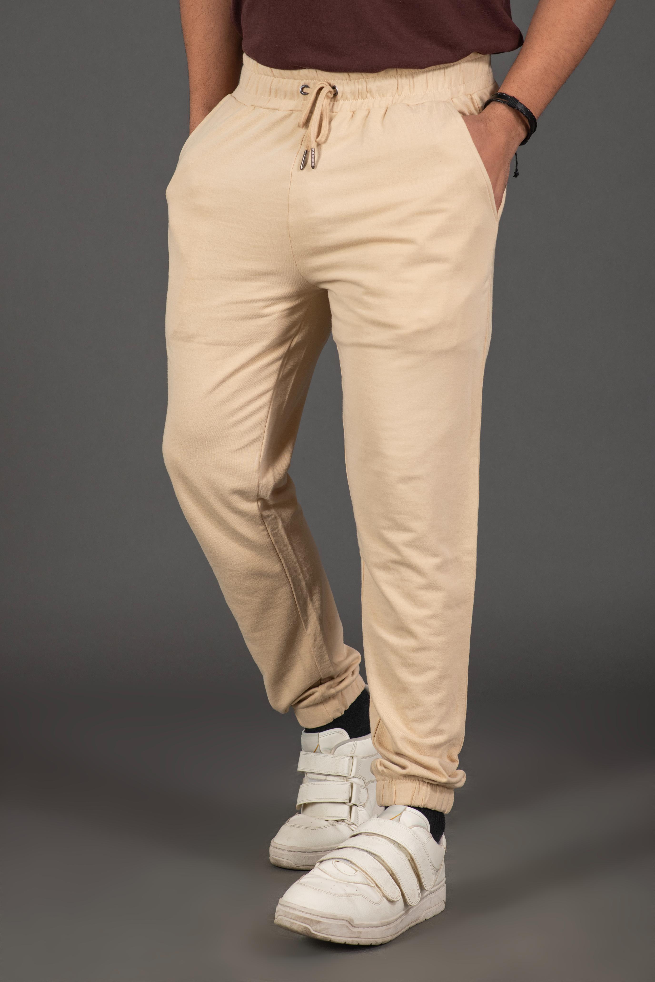 Bambians Men Track Pants-Beige