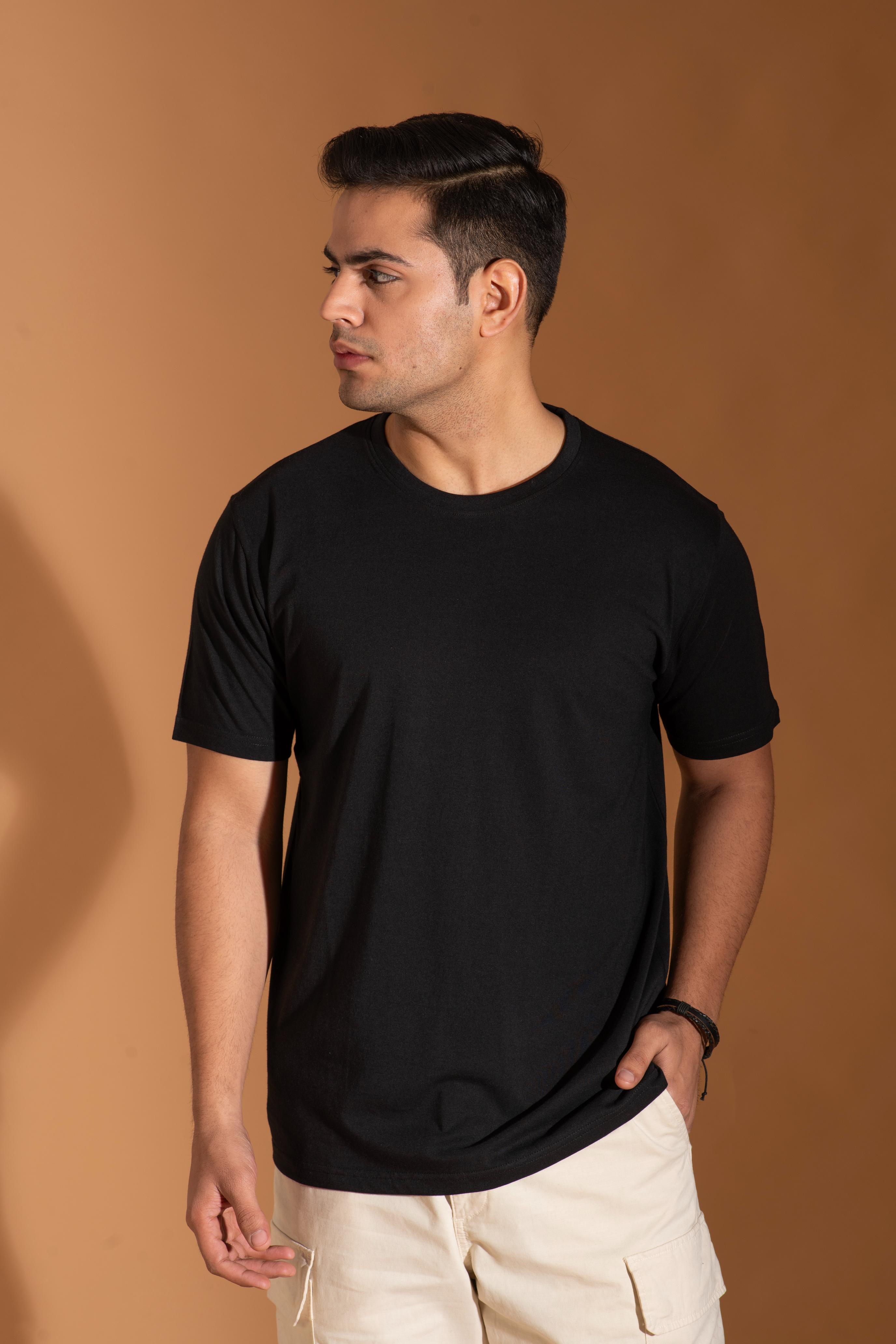 Bambians Men Round Tee-Black