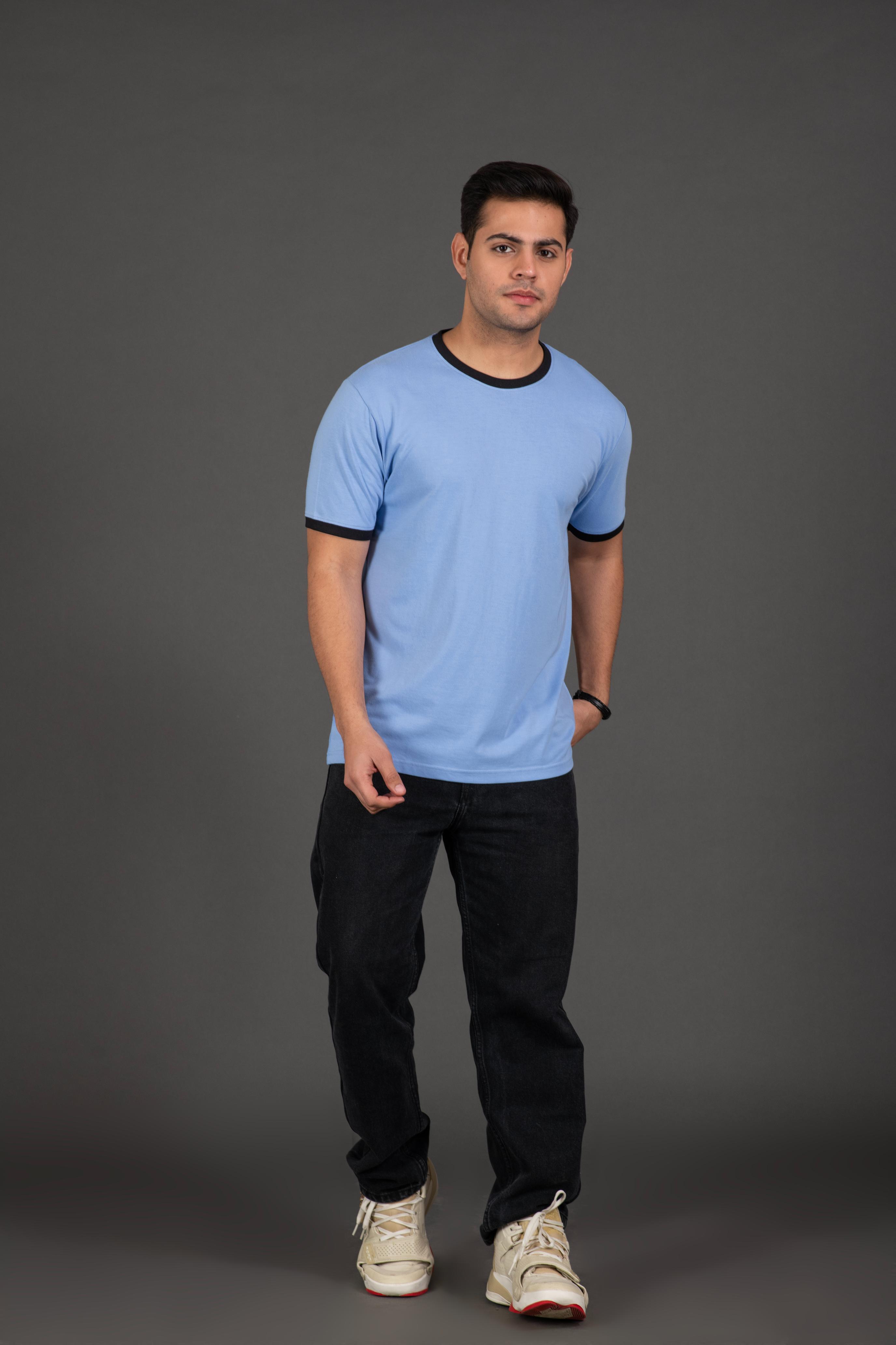 Bambians Men Contrast Tee-Blue