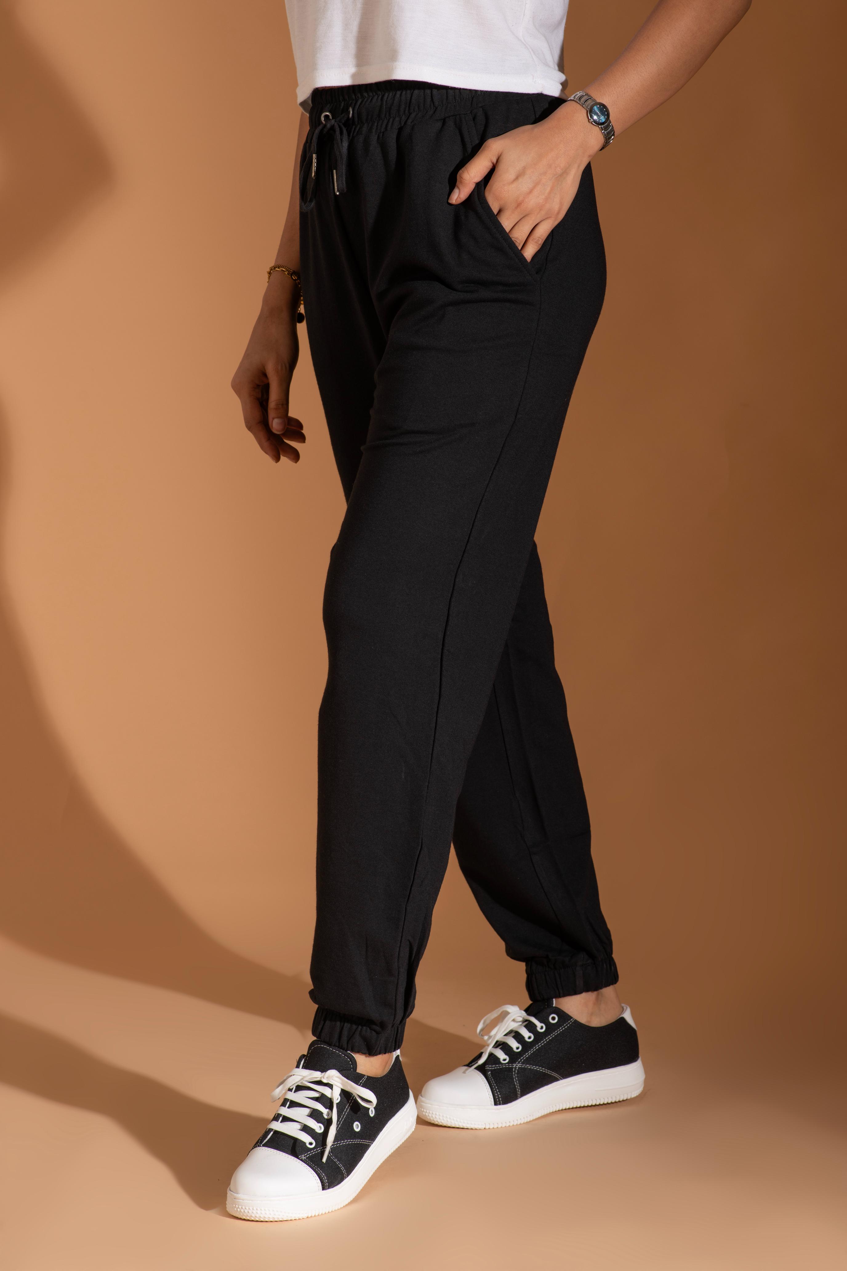 Bambians Women Track Pants-Black