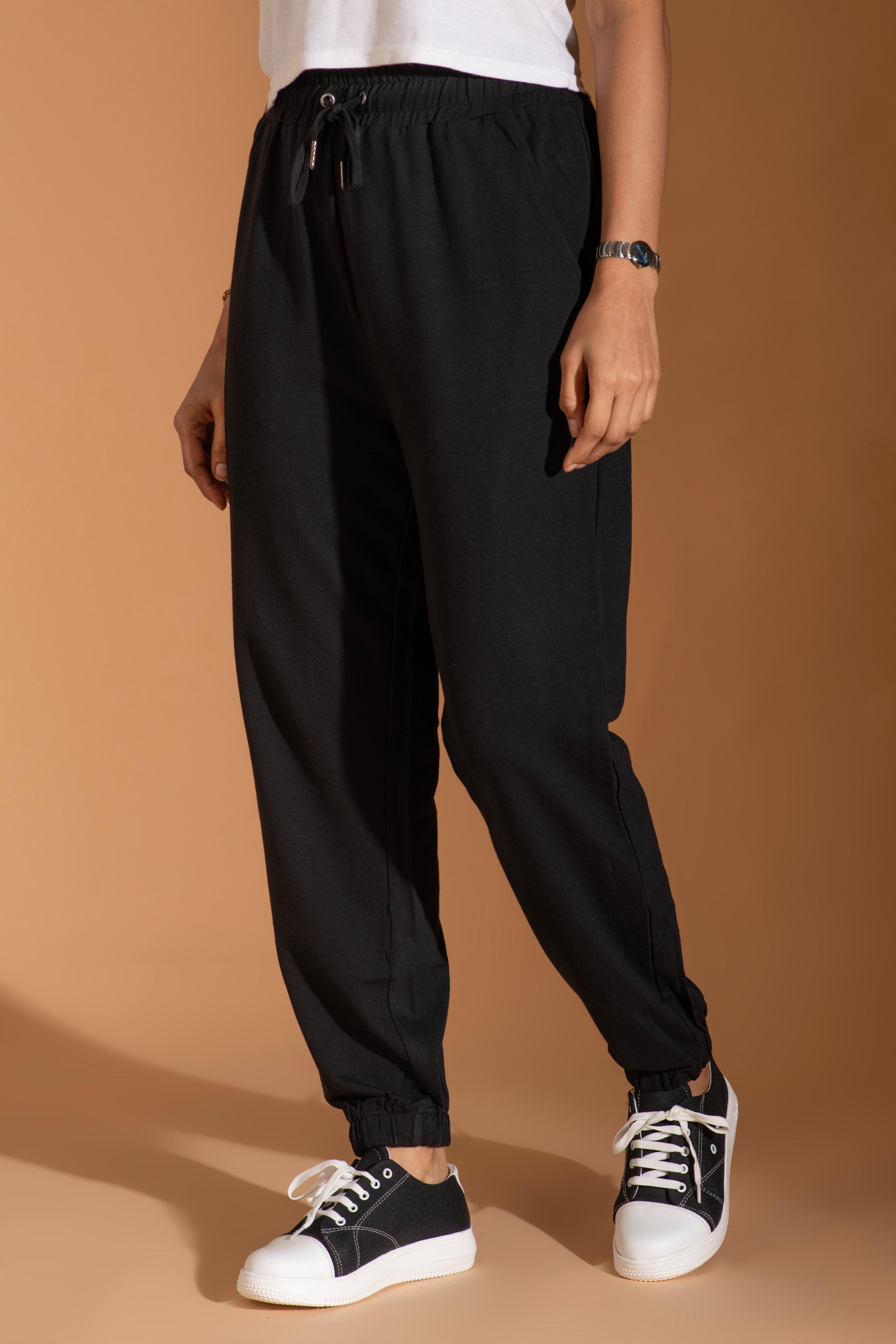 Bambians Women Track Pants-Black