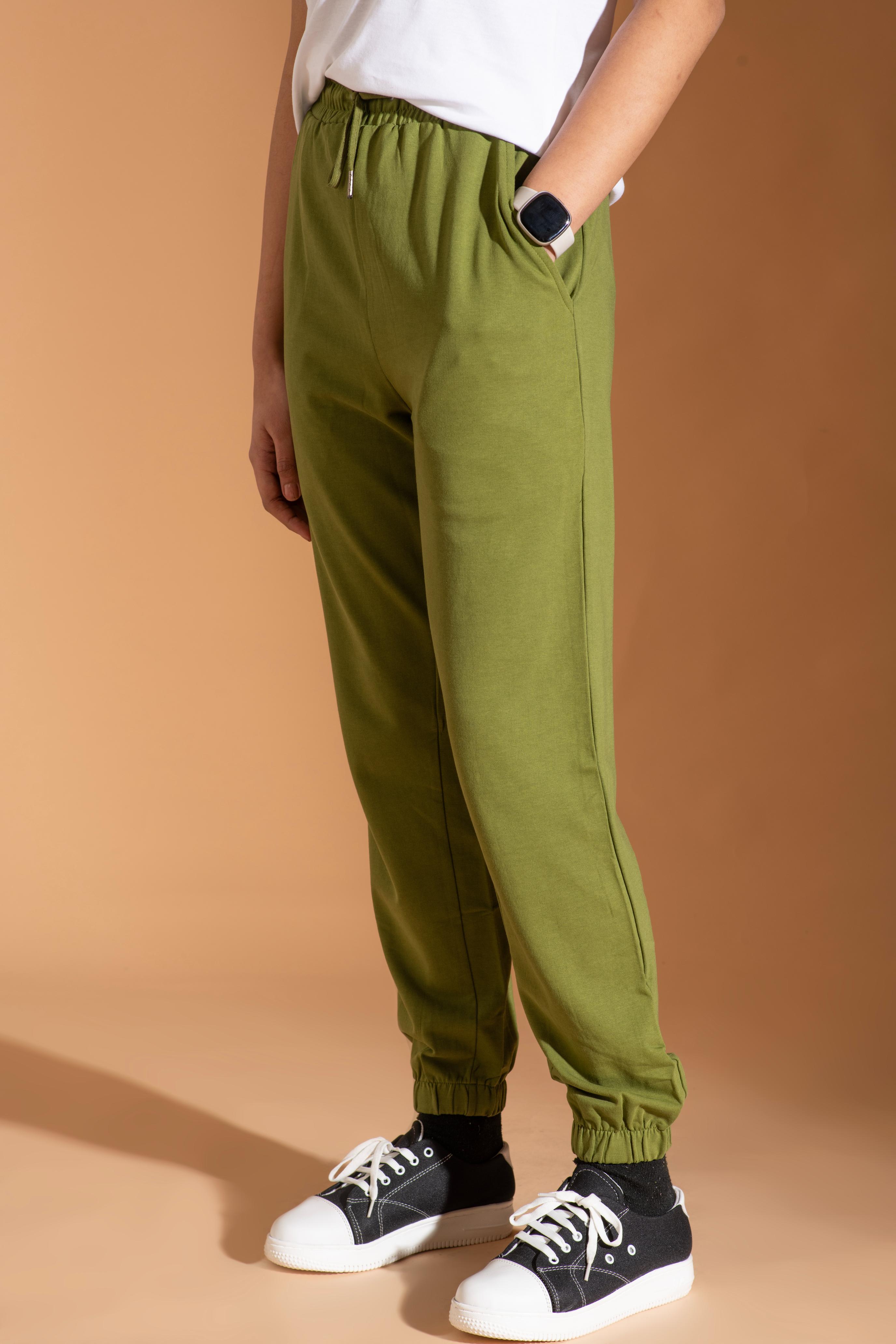 Bambians Women Track Pants-Green