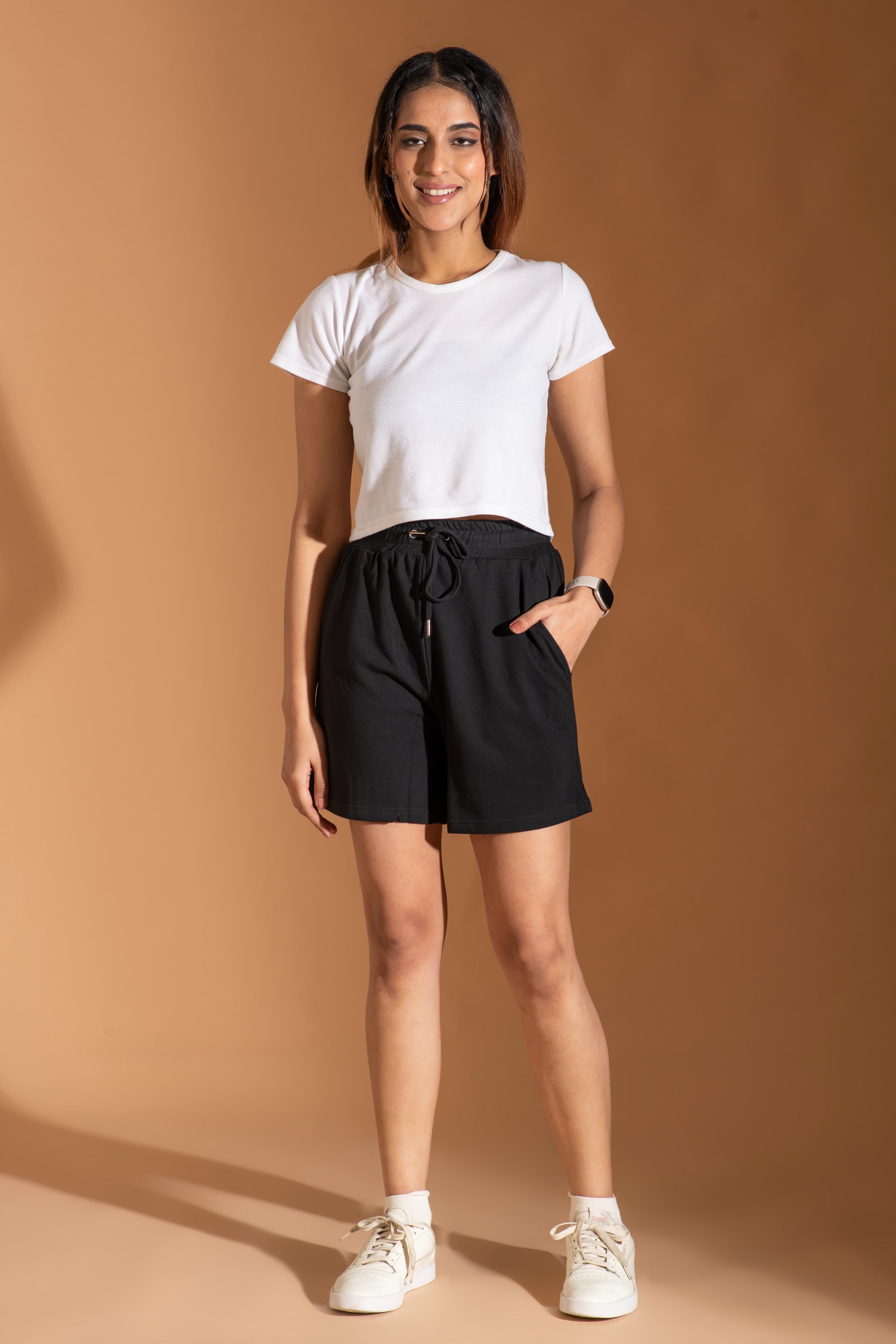 Bambians Women Shorts-Black