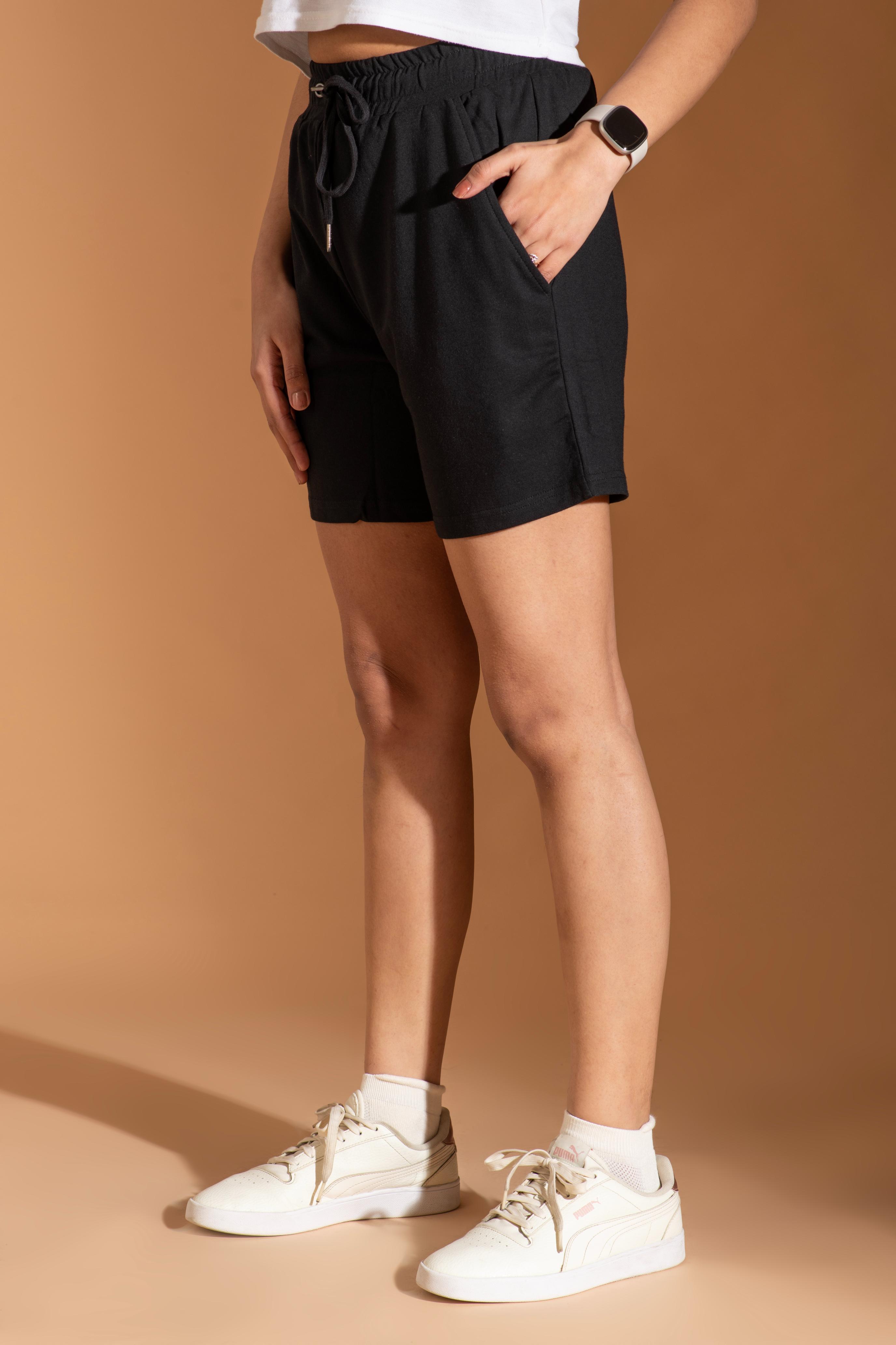 Bambians Women Shorts-Black