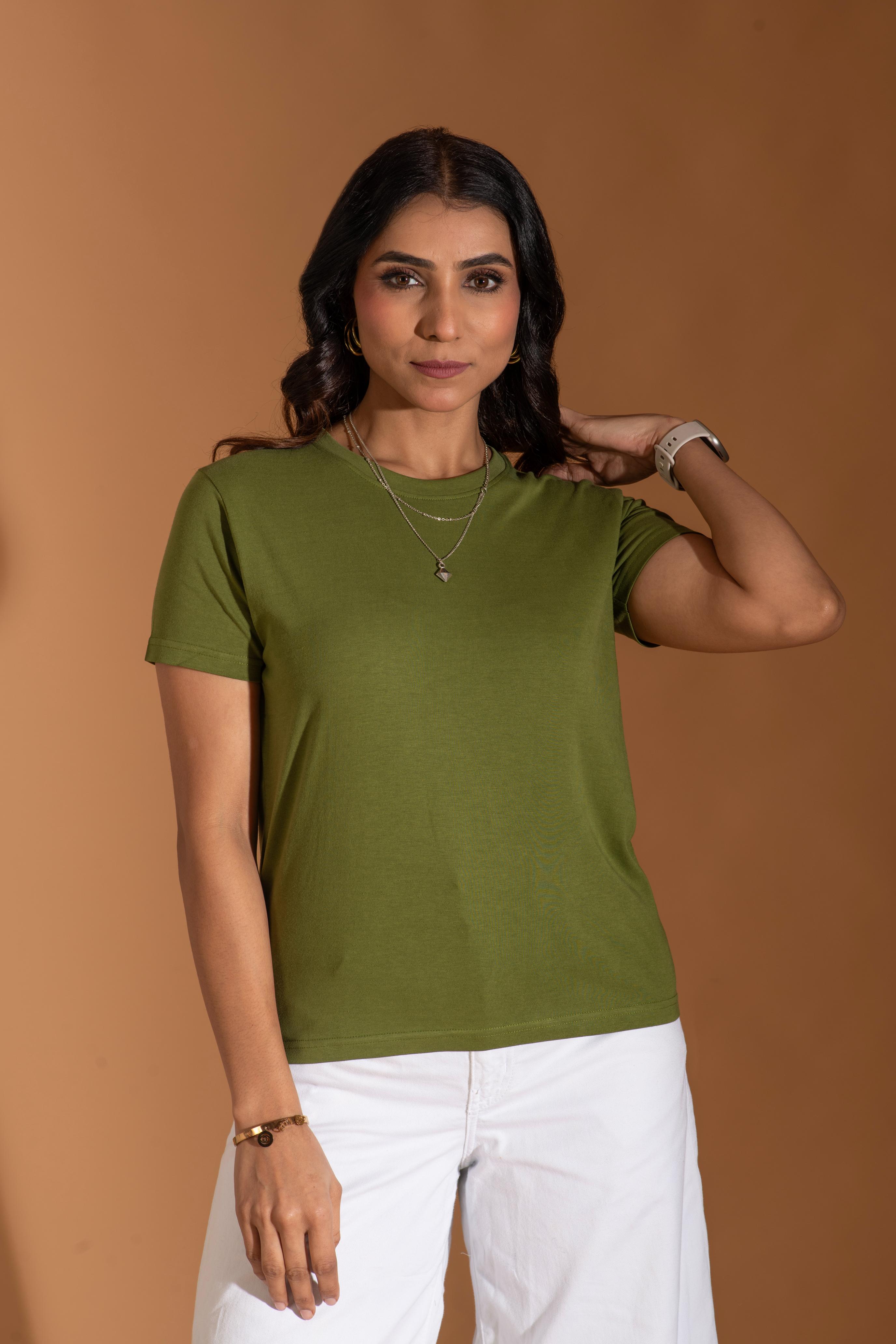 Bambians Women Round Tee-Green