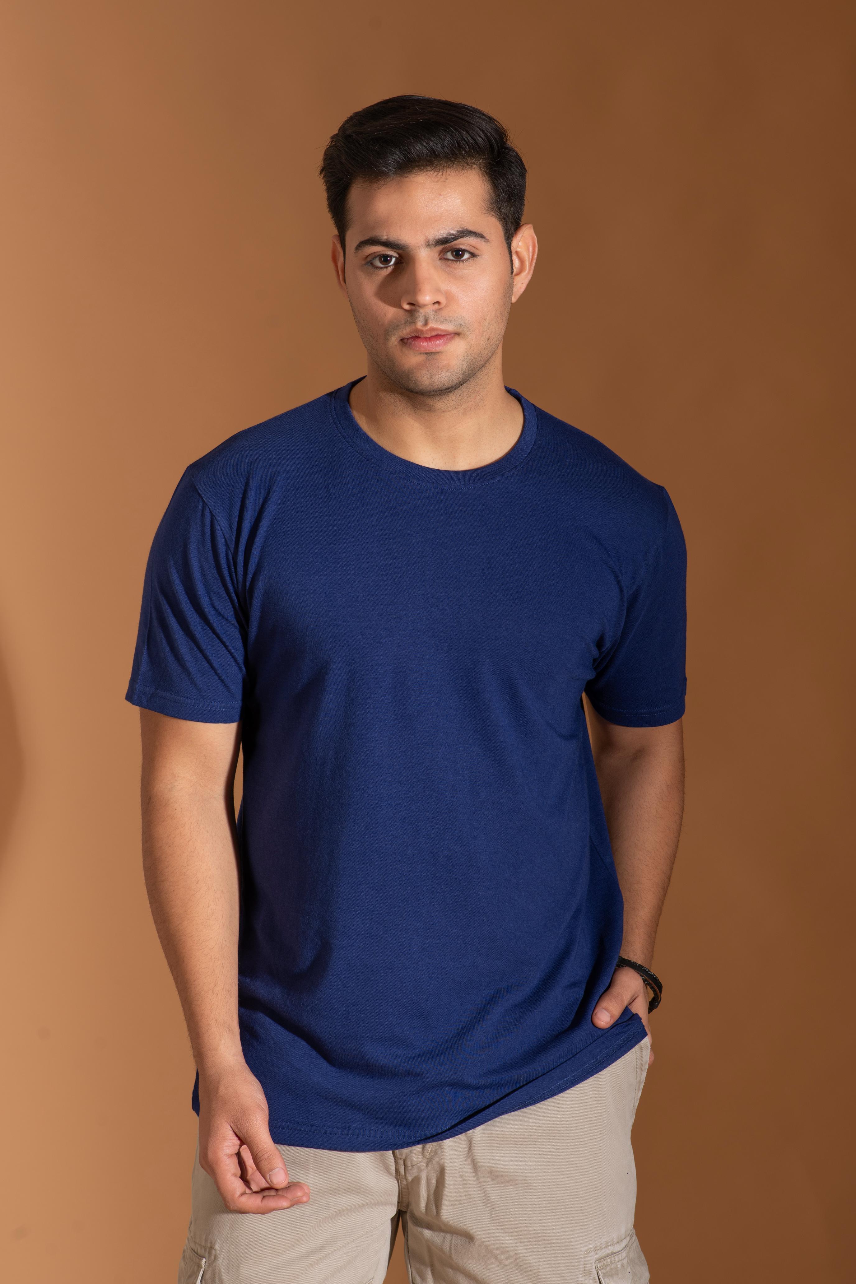 Bambians Men Round Tee-NavyBlue