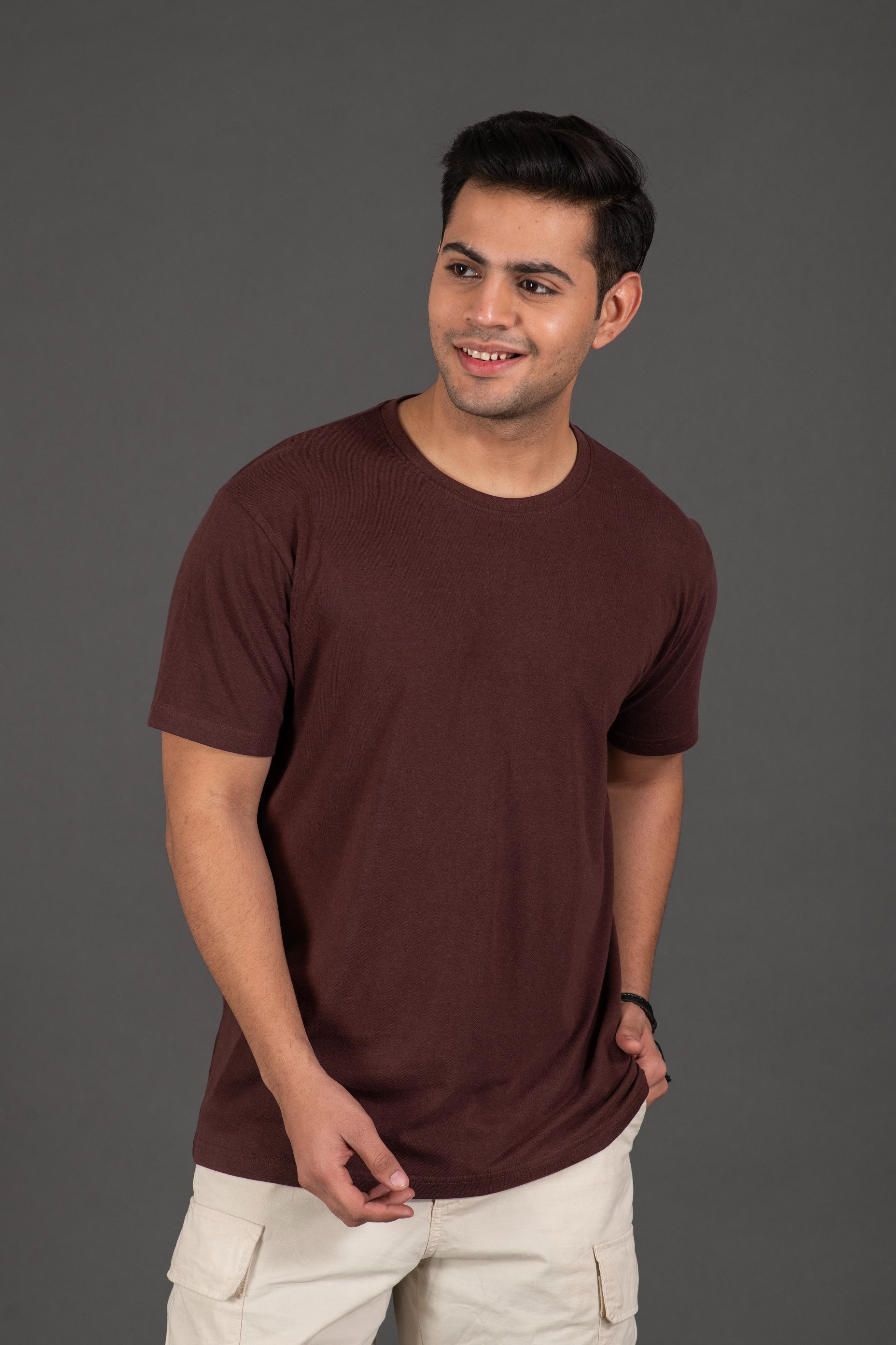 Bambians Men Round Tee-Brown