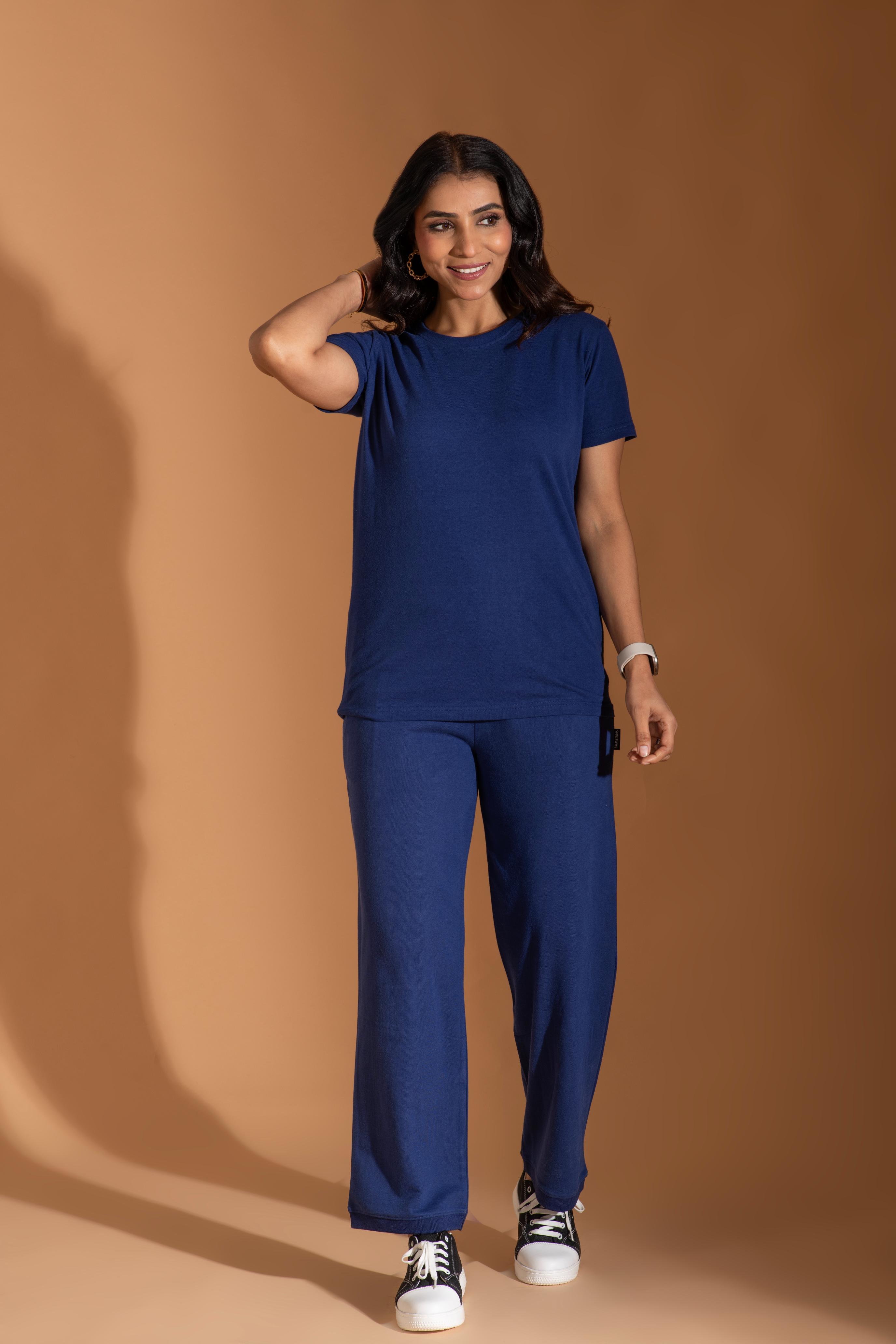 Bambians Women Blissful Co-ords-NavyBlue