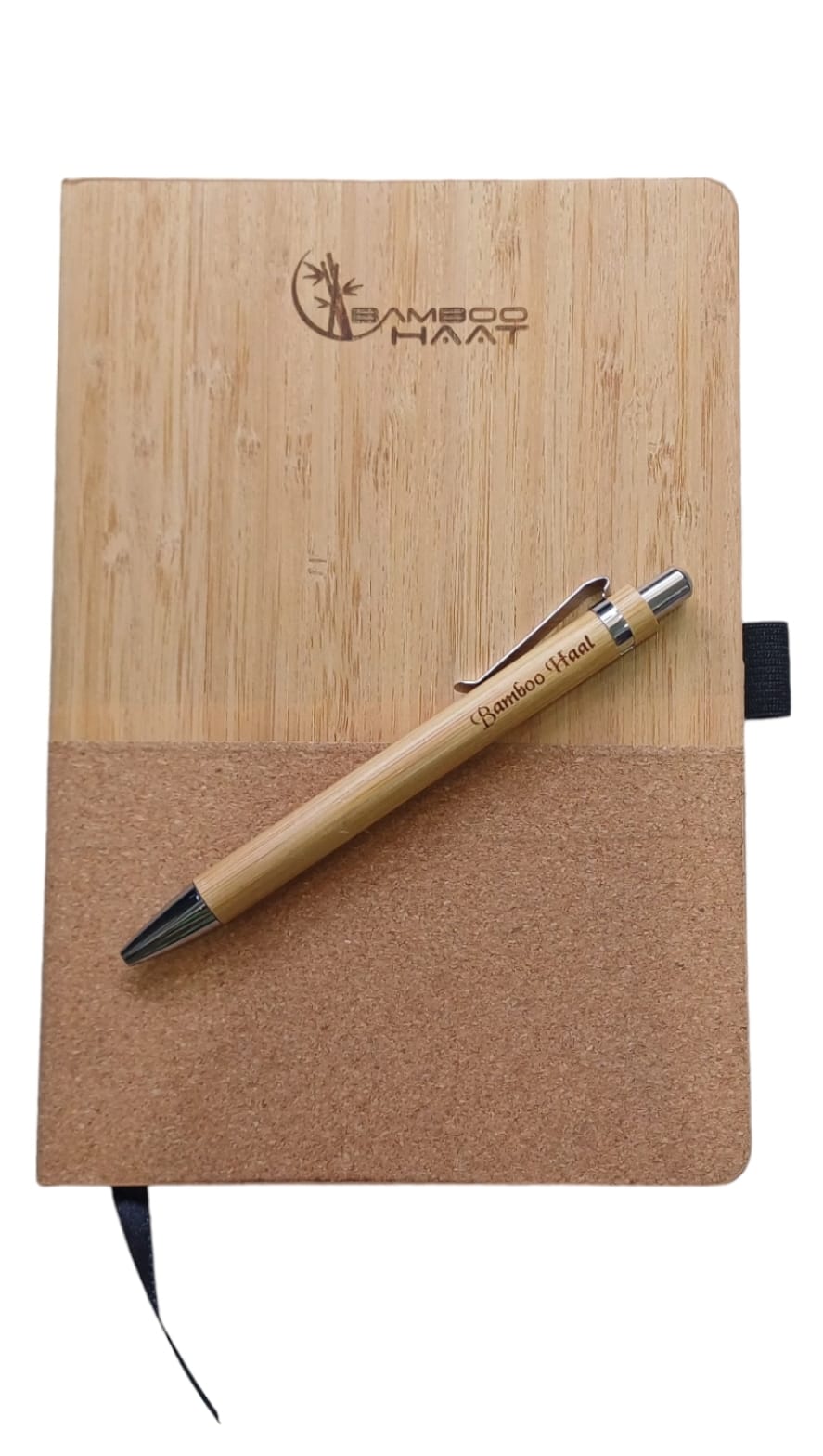 Bamboo Haat Bamboo Diary with Bamboo Pen - Combo