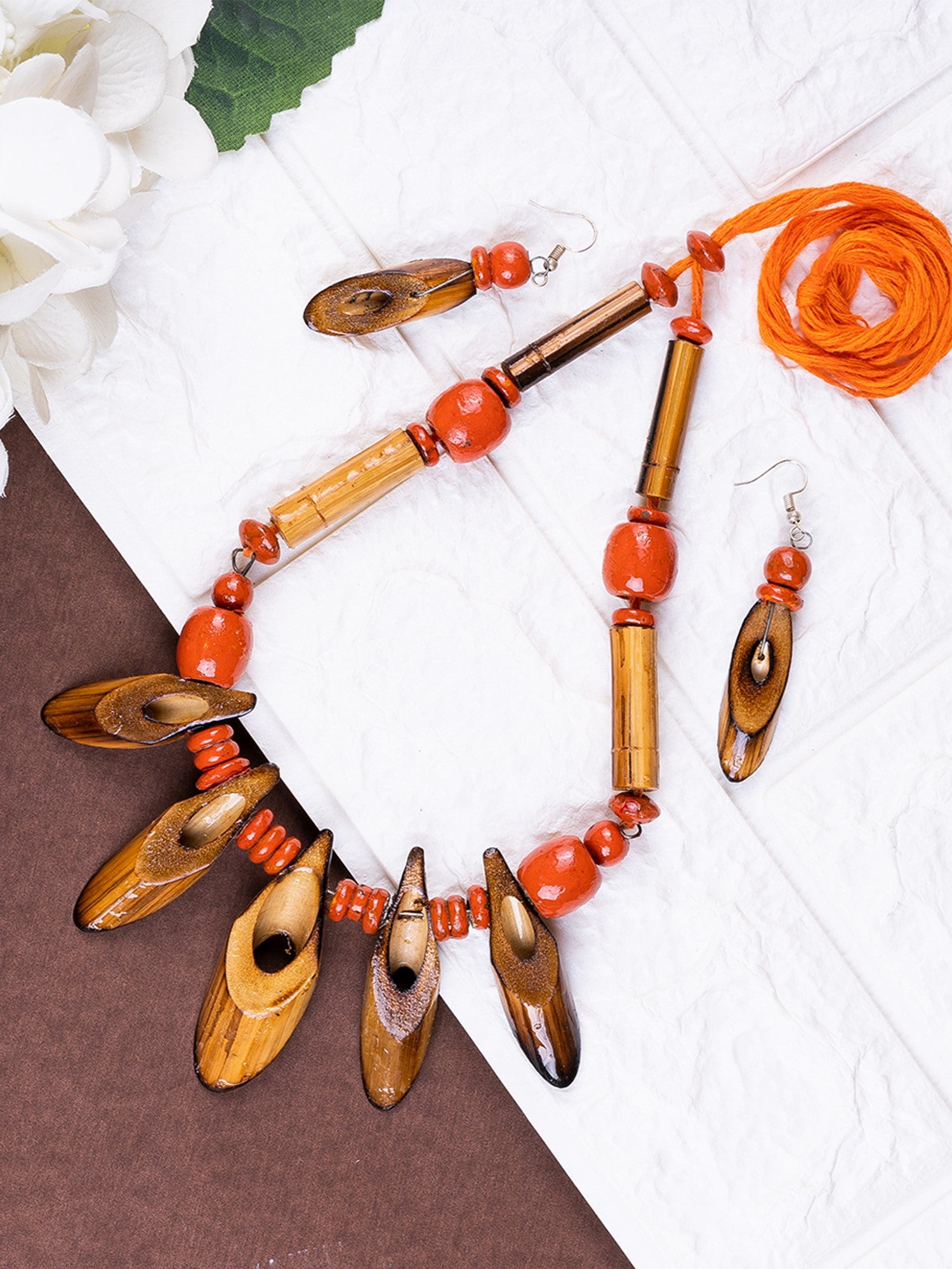 Sowpeace Handcrafted Bamboo Slice Necklace: Traditional Elegance Redefined