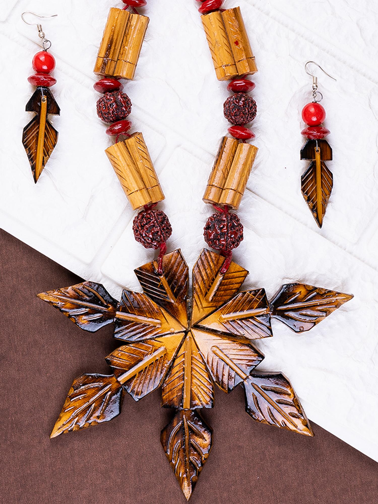 Sowpeace Handcrafted Bamboo Flower Necklace - Trendy Accessory