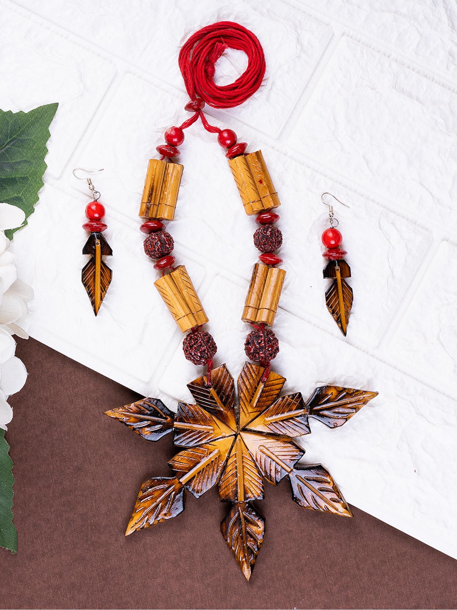 Sowpeace Handcrafted Bamboo Flower Necklace - Trendy Accessory