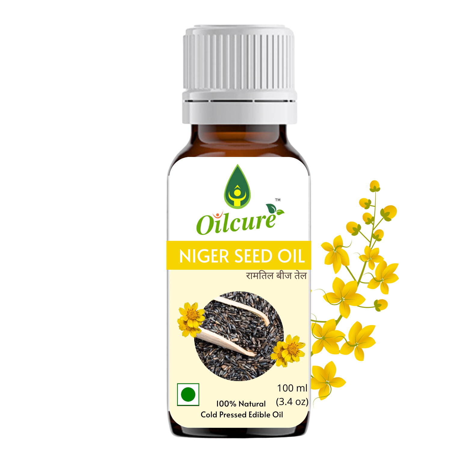 Oilcure Niger seed oil Cold Pressed- 100 ml