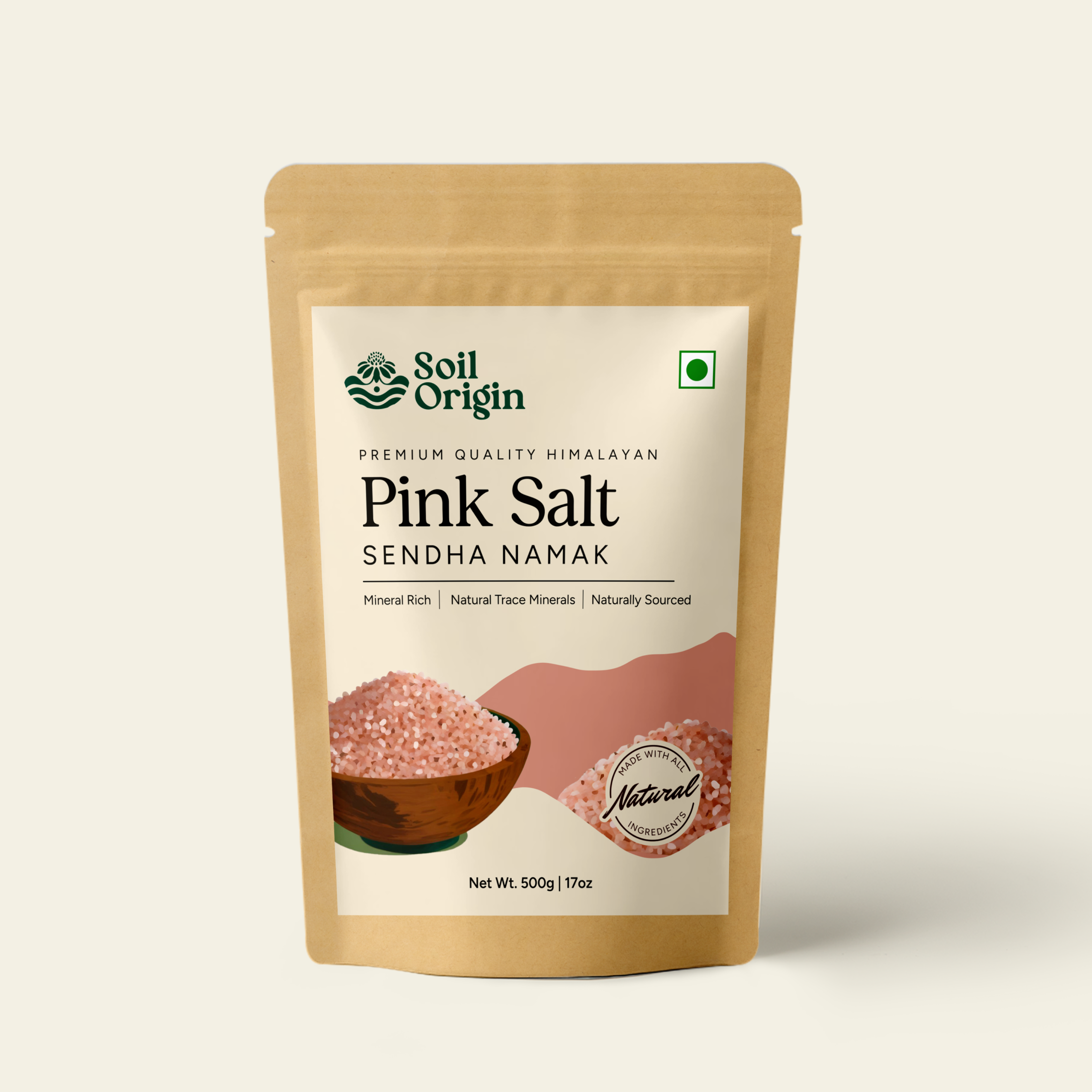 Soil Origin Pink Himalayan Salt - 500 Gm