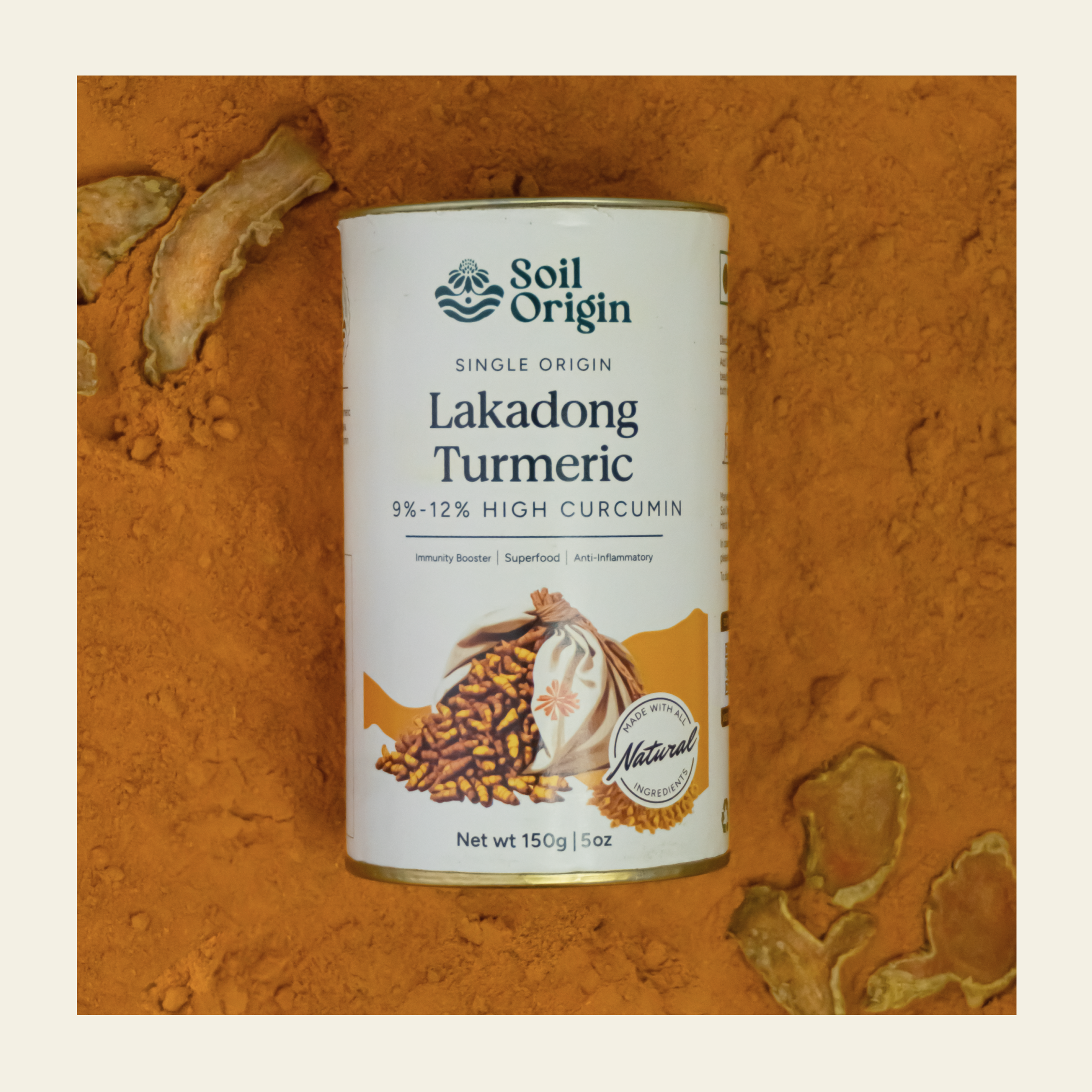 Soil Origin Lakadong Turmeric - 150 Gm