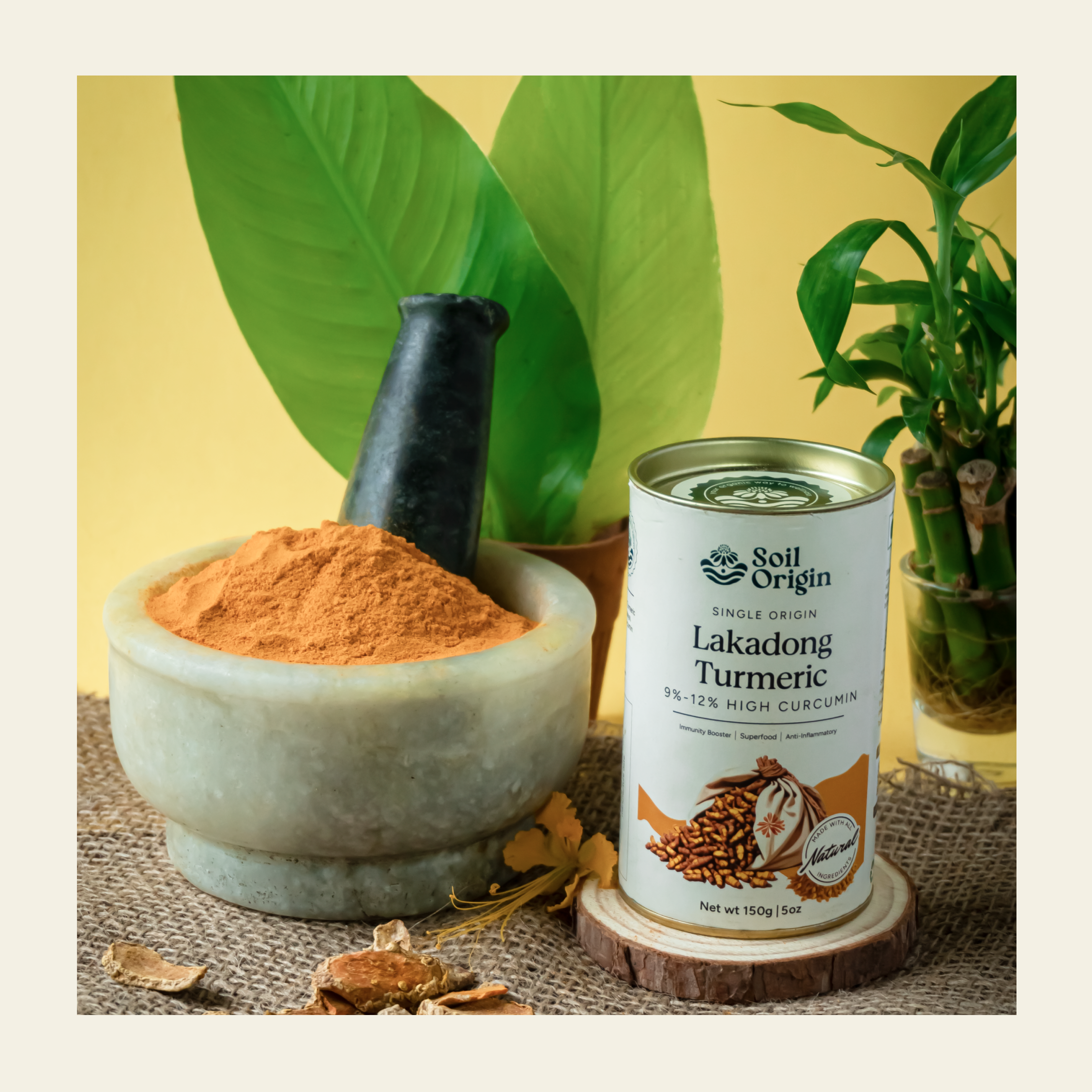 Soil Origin Lakadong Turmeric - 150 Gm