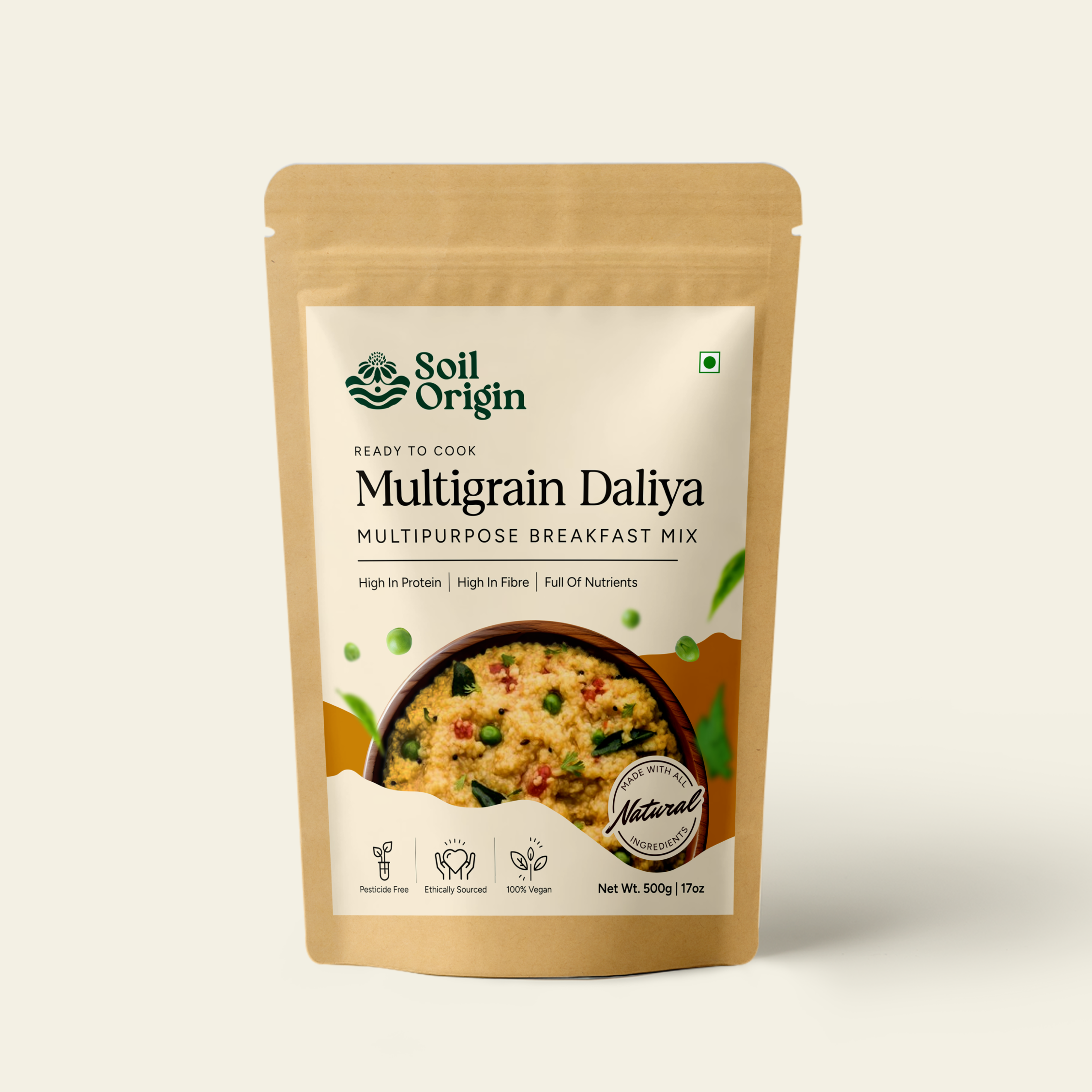 Soil Origin Multigrain Daliya - 500 Gm