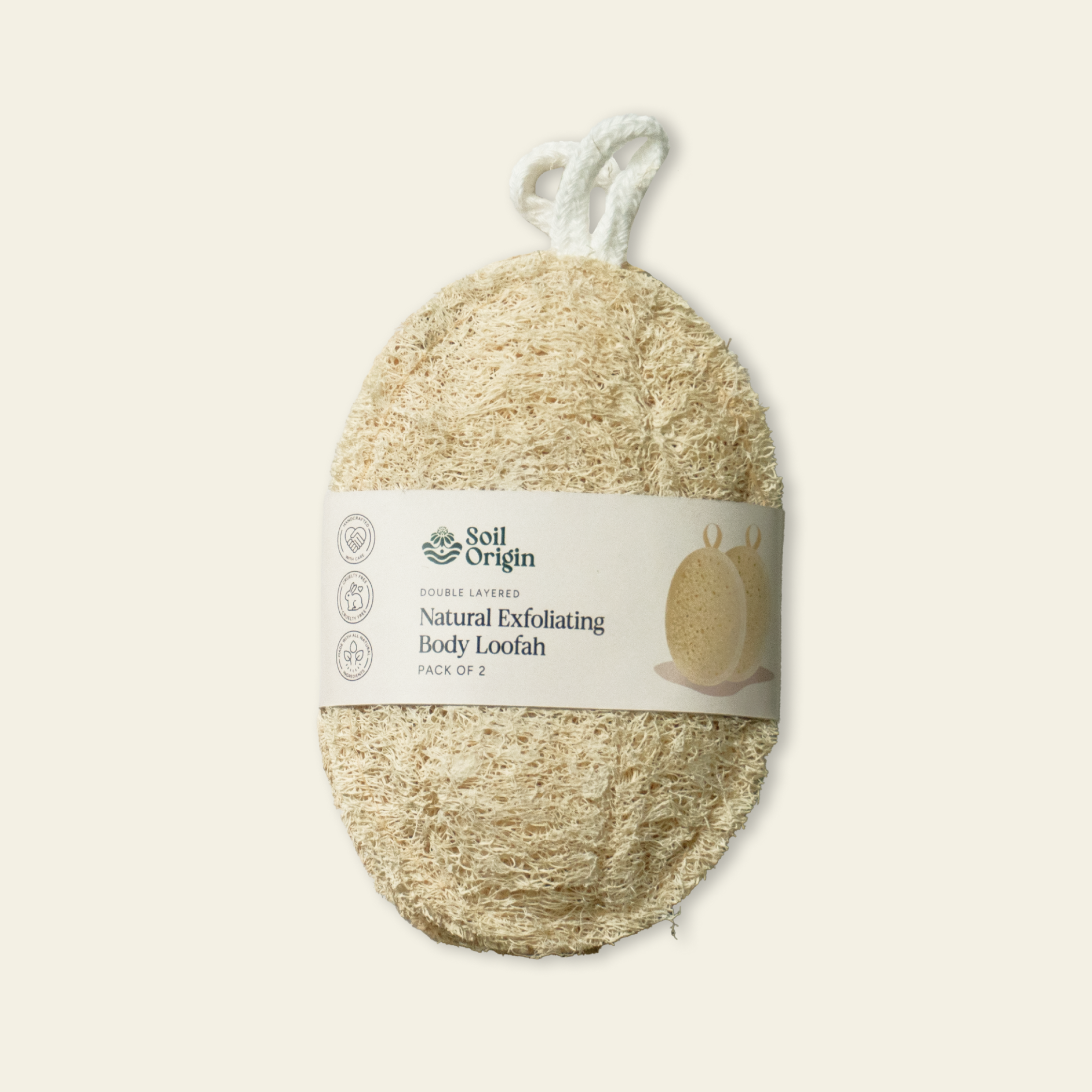 Soil Origin Natural Body Loofah - Set of 2