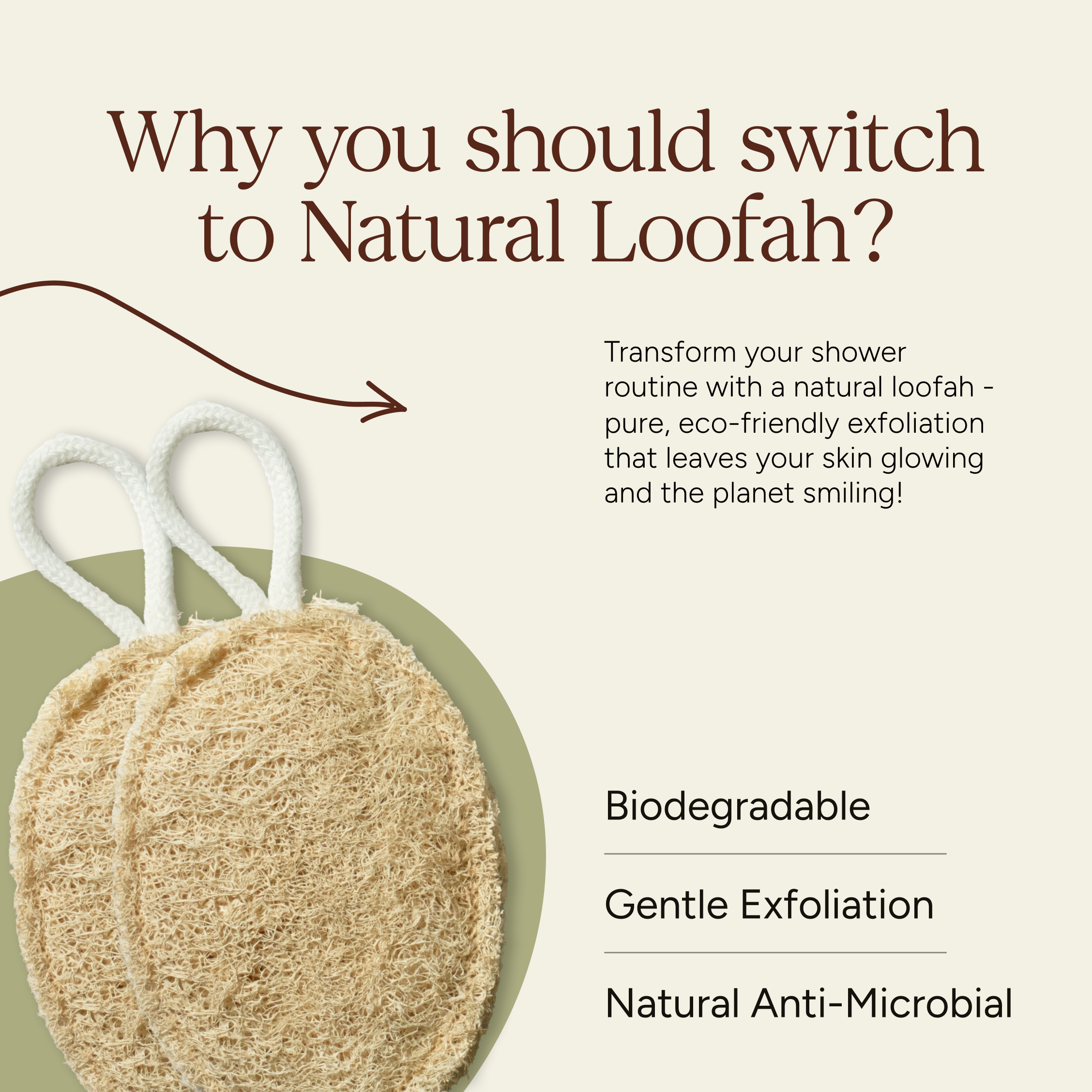 Soil Origin Natural Body Loofah - Set of 2