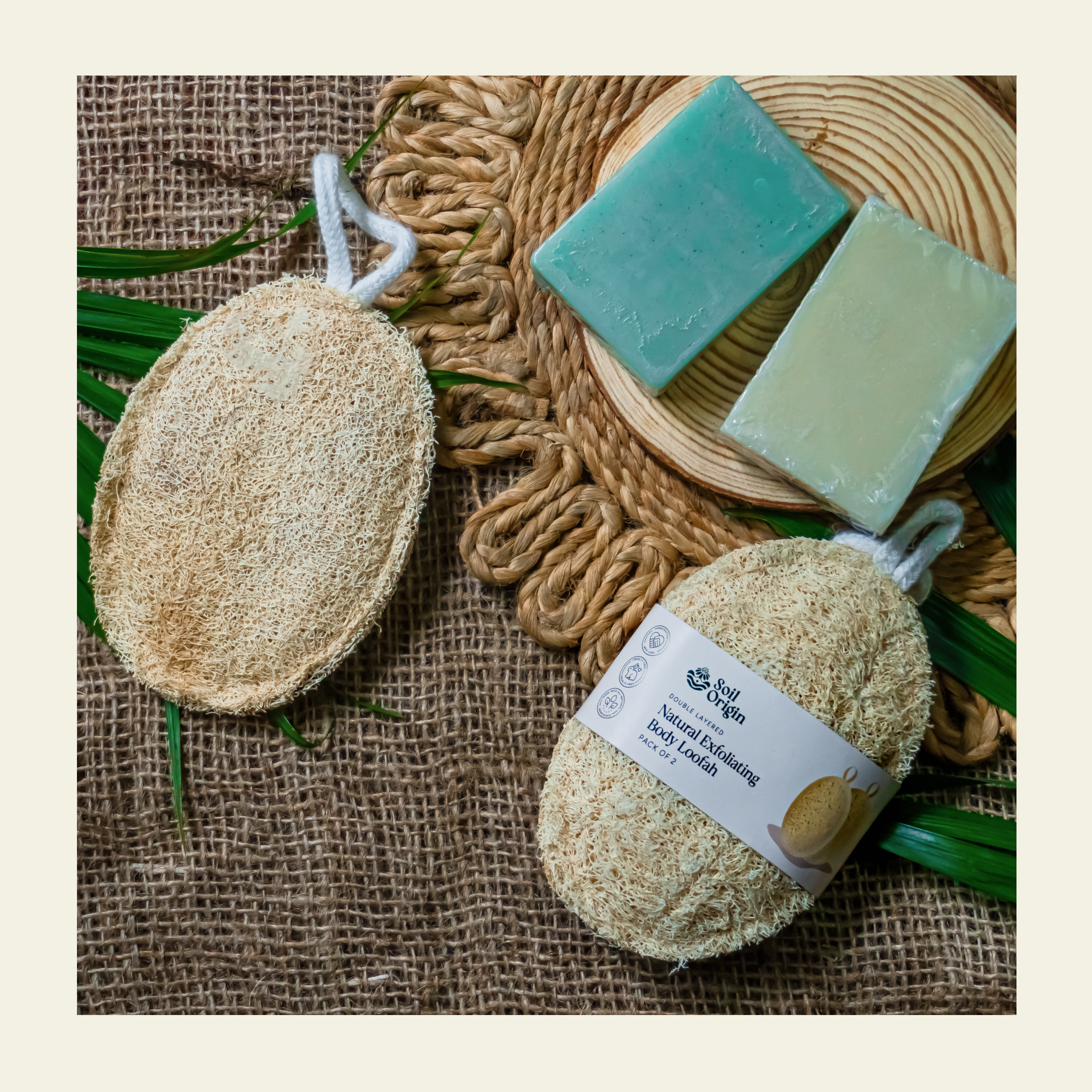 Soil Origin Natural Body Loofah - Set of 2