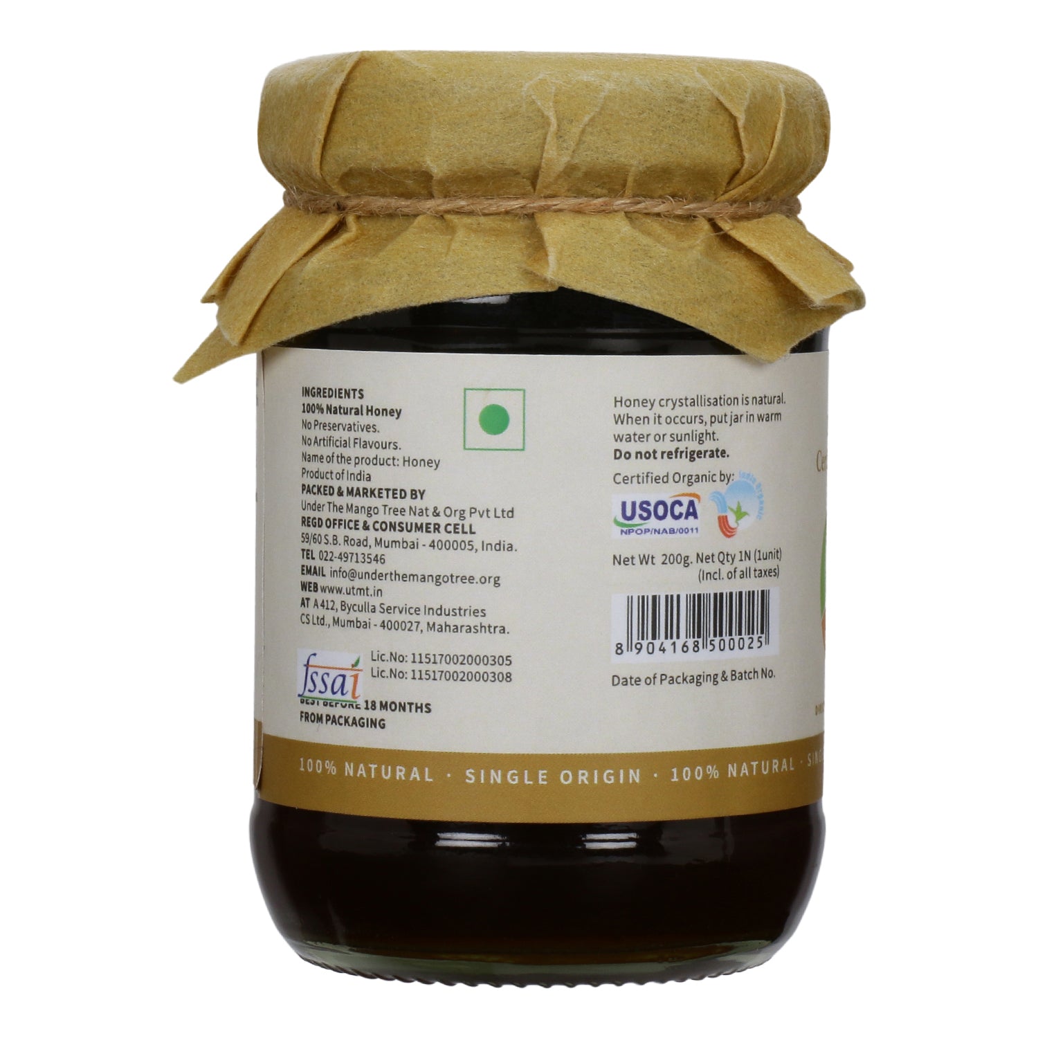 Under The Mango Tree- Organic Certified Honey