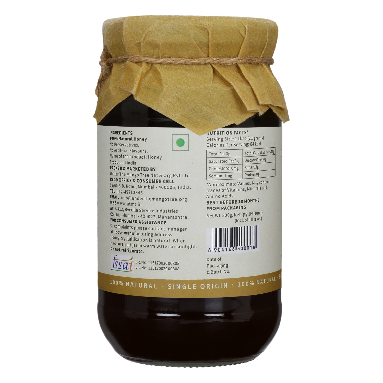 Under The Mango Tree- Organic Certified Honey