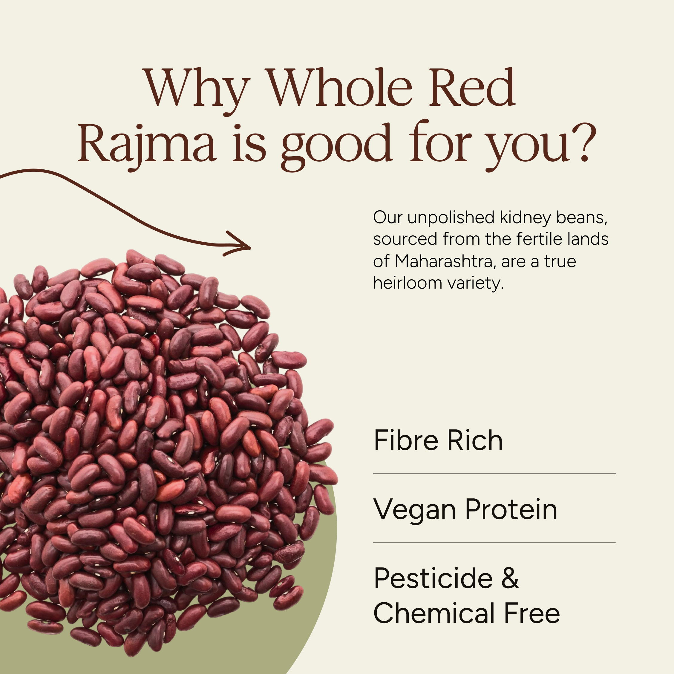 Soil Origin Red Rajma (Kidney Beans) - 500 Gm