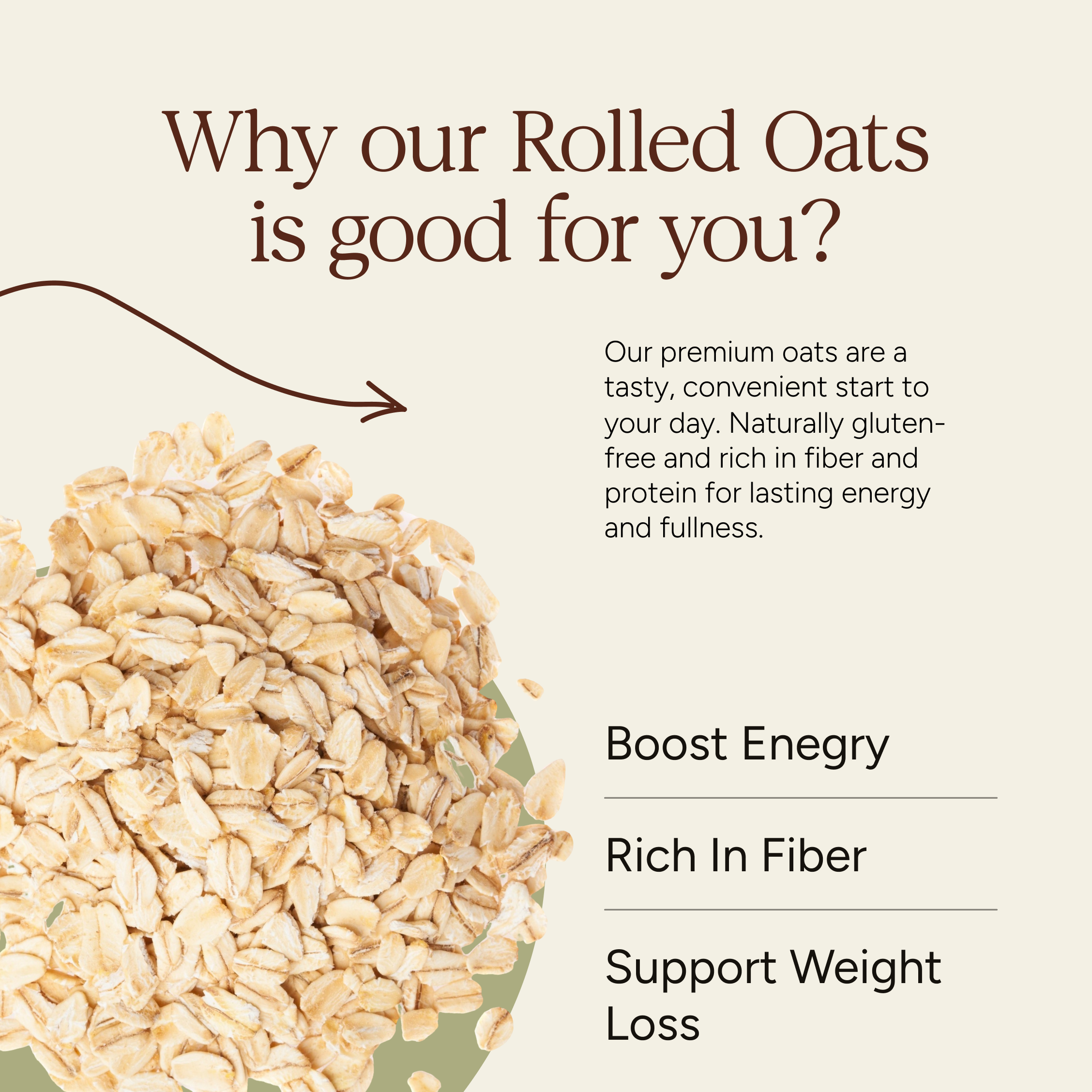 Soil Origin Rolled Oats - 500 Gm