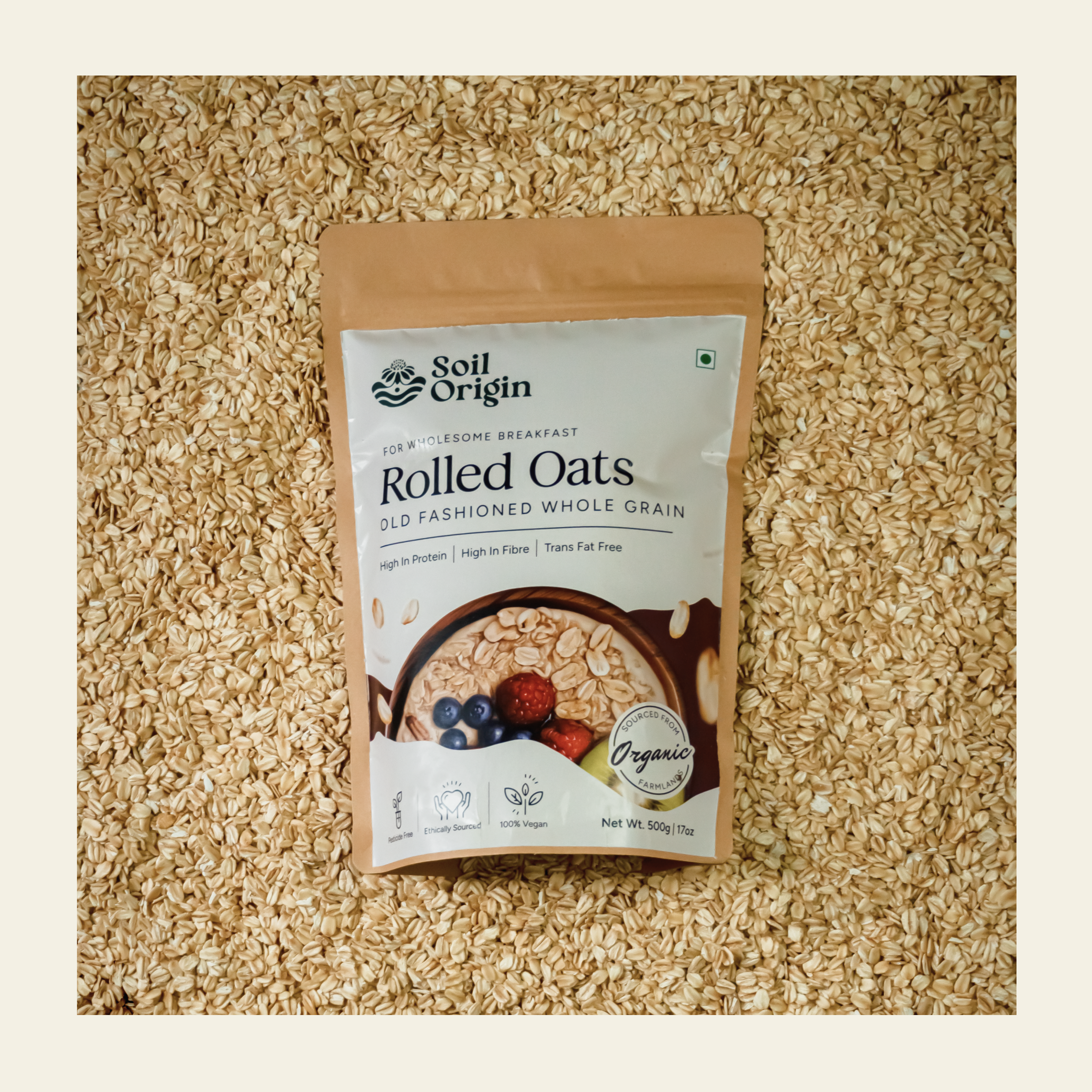 Soil Origin Rolled Oats - 500 Gm