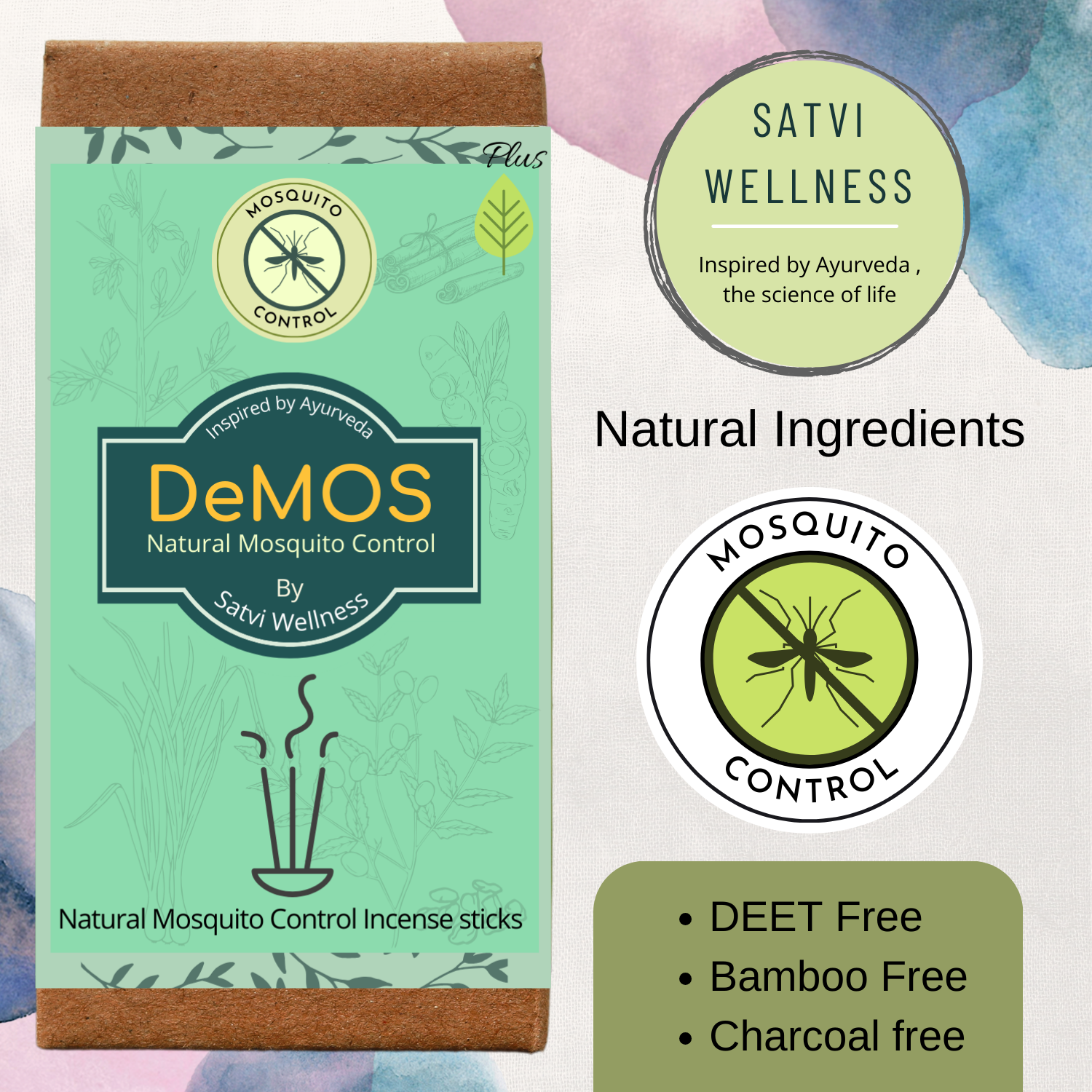 Satvi Wellness - Herbal Mosquito Control Incense Sticks