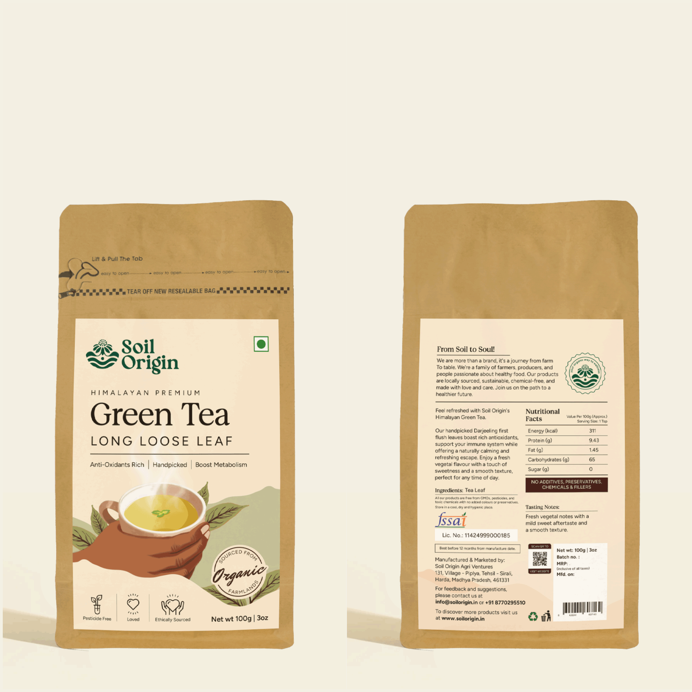 Soil Origin Tea & Coffee Essentials Combo - Assam Masala Tea, Himalayan Green Tea, Filter Coffee