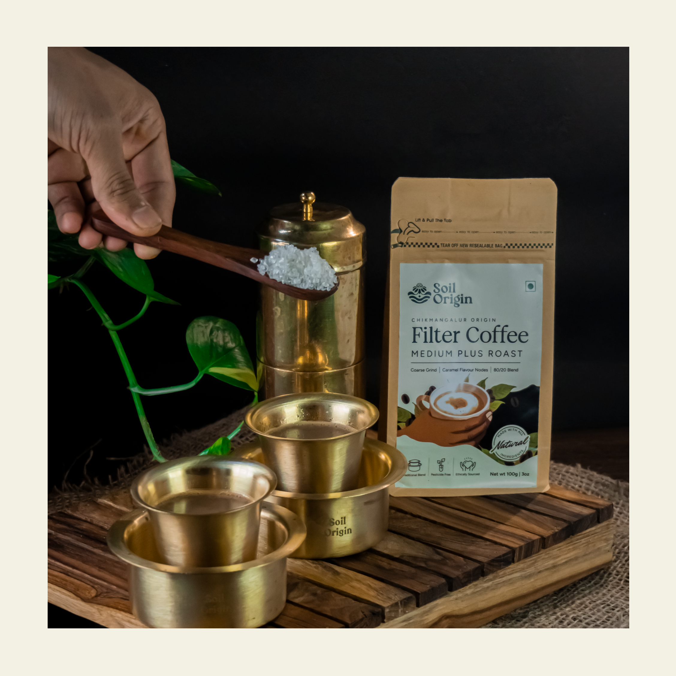 Soil Origin Tea & Coffee Essentials Combo - Assam Masala Tea, Himalayan Green Tea, Filter Coffee