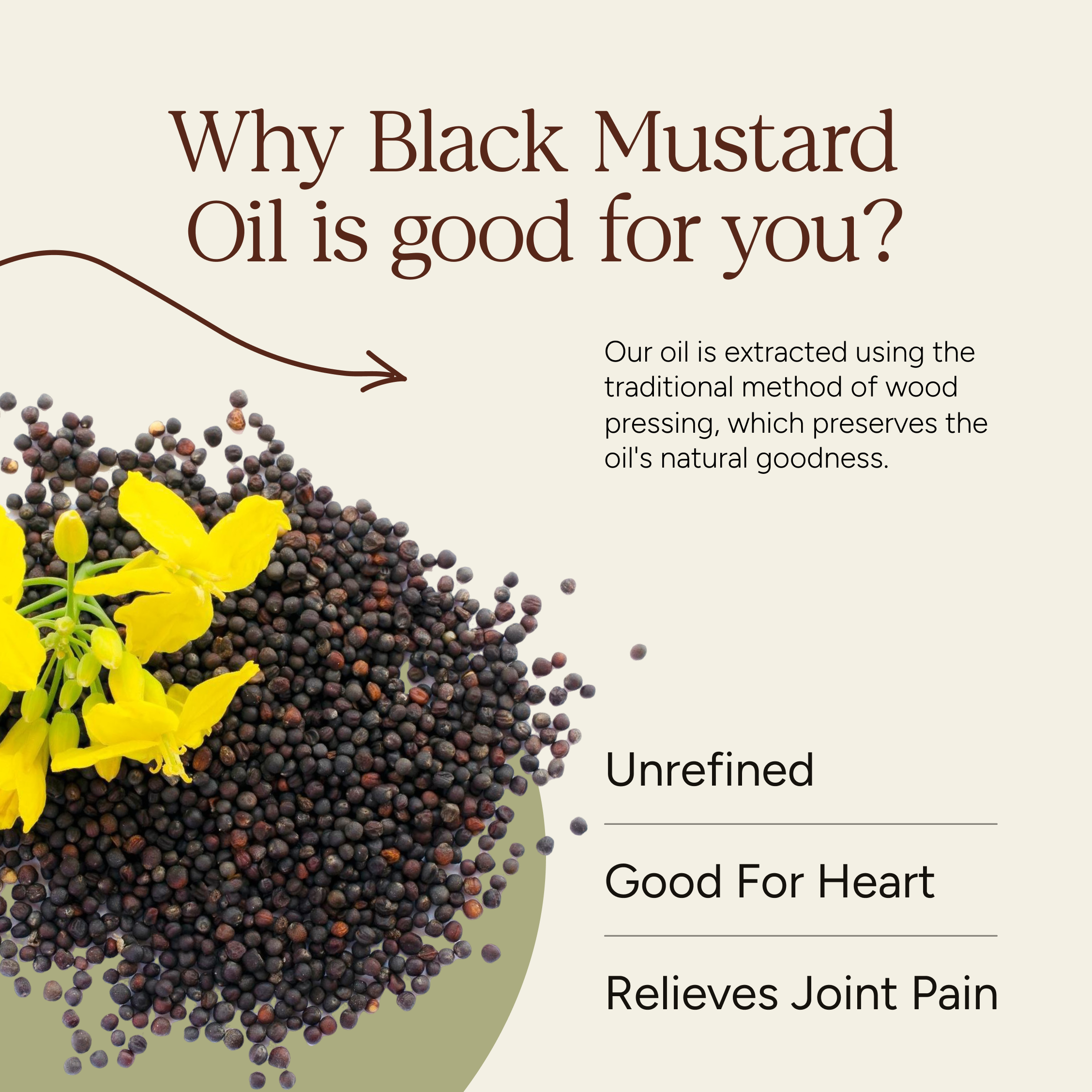 Soil Origin Wood Pressed Black Mustard Oil