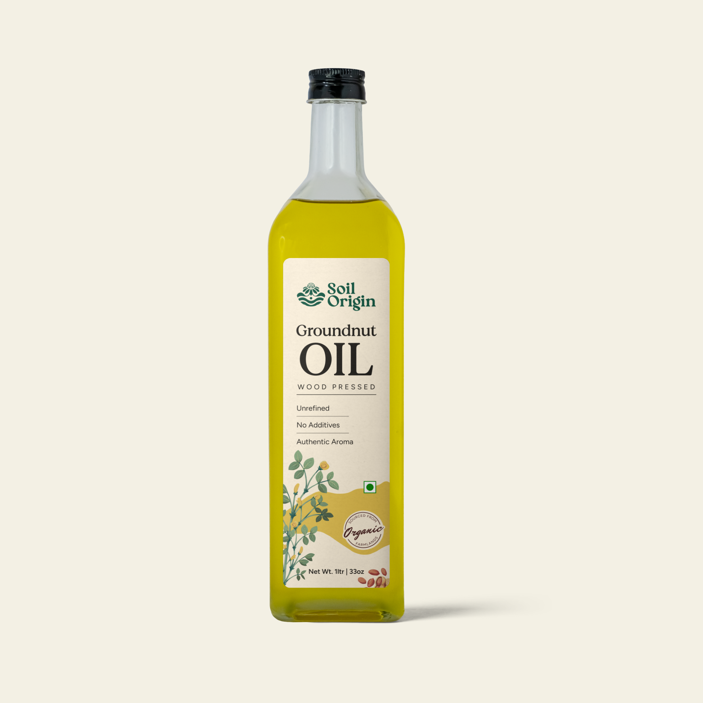 Soil Origin Wood Pressed Groundnut Oil