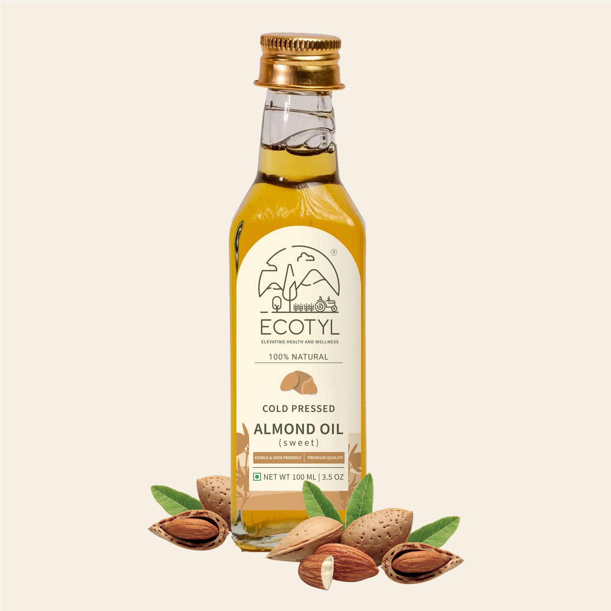 Ecotyl Cold-Pressed Almond Oil (Sweet)- 100g