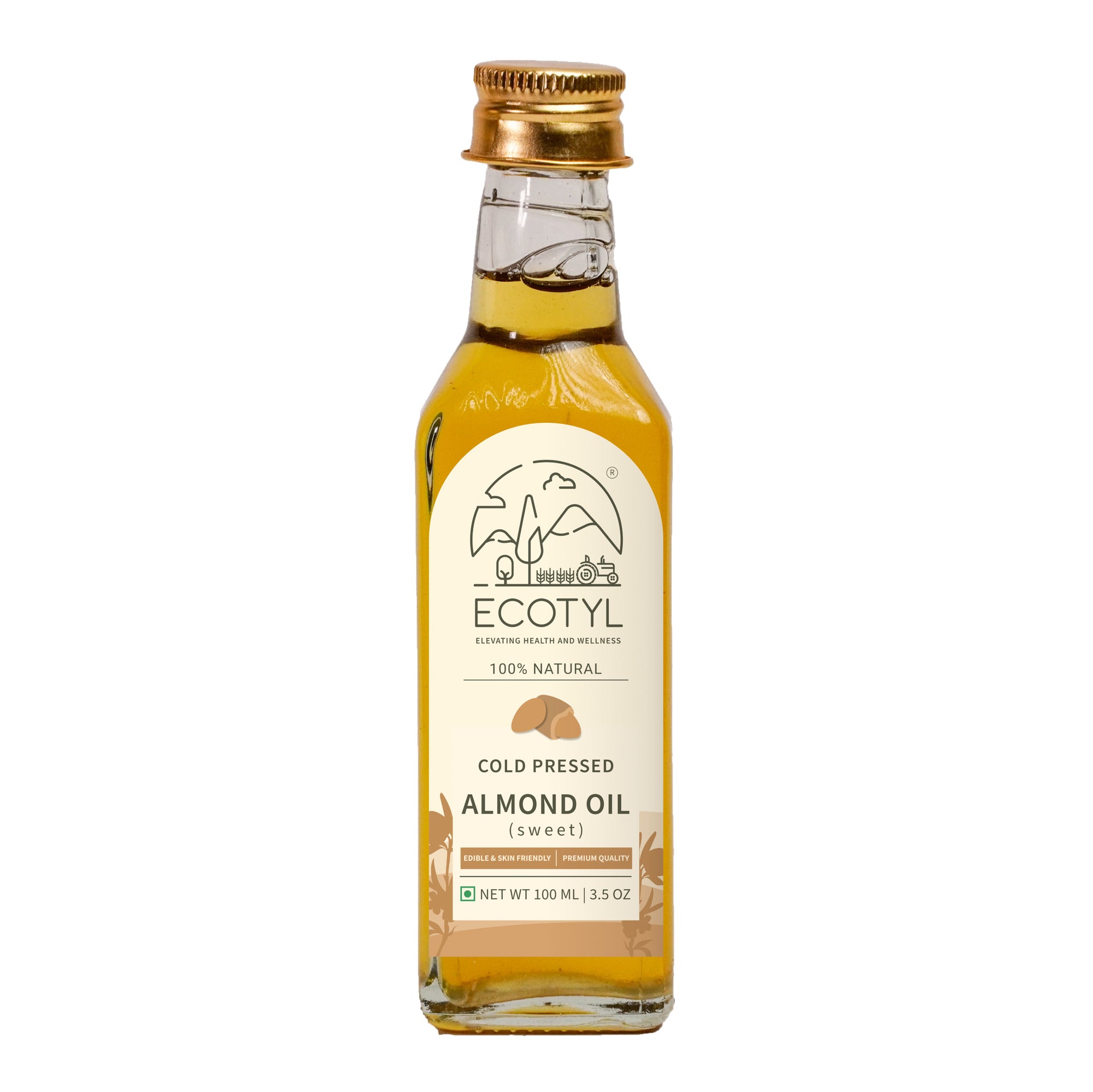 Ecotyl Cold-Pressed Almond Oil (Sweet)- 100g