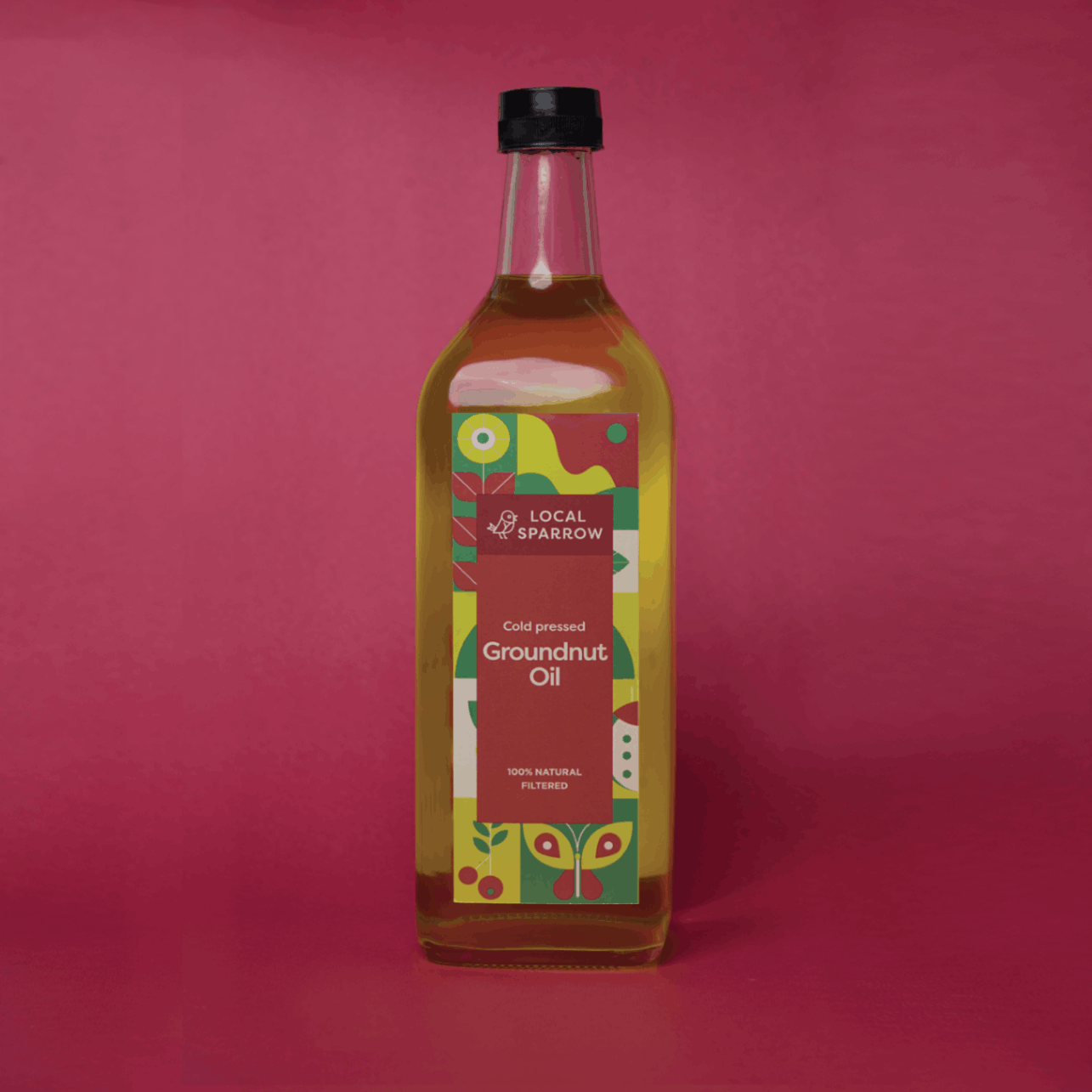 Local Sparrow| Cold Pressed Groundnut Oil | 1 Litre