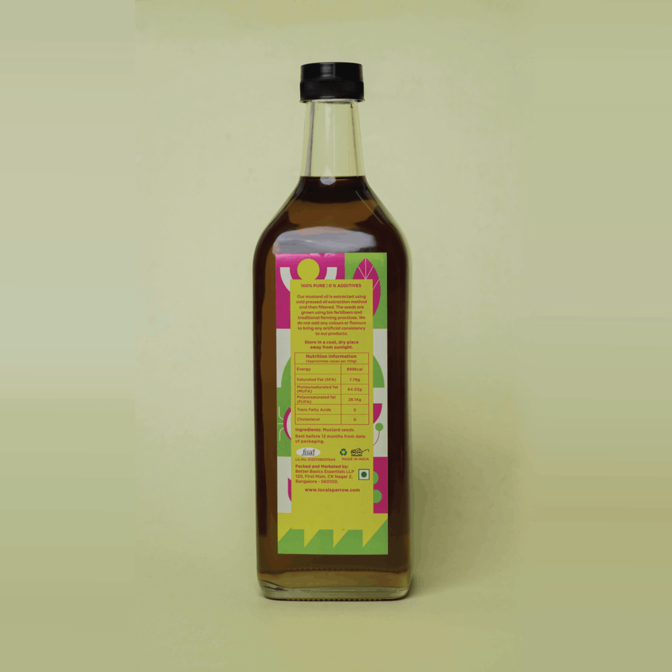 Local Sparrow| Cold Pressed Mustard Oil | 1 Litre