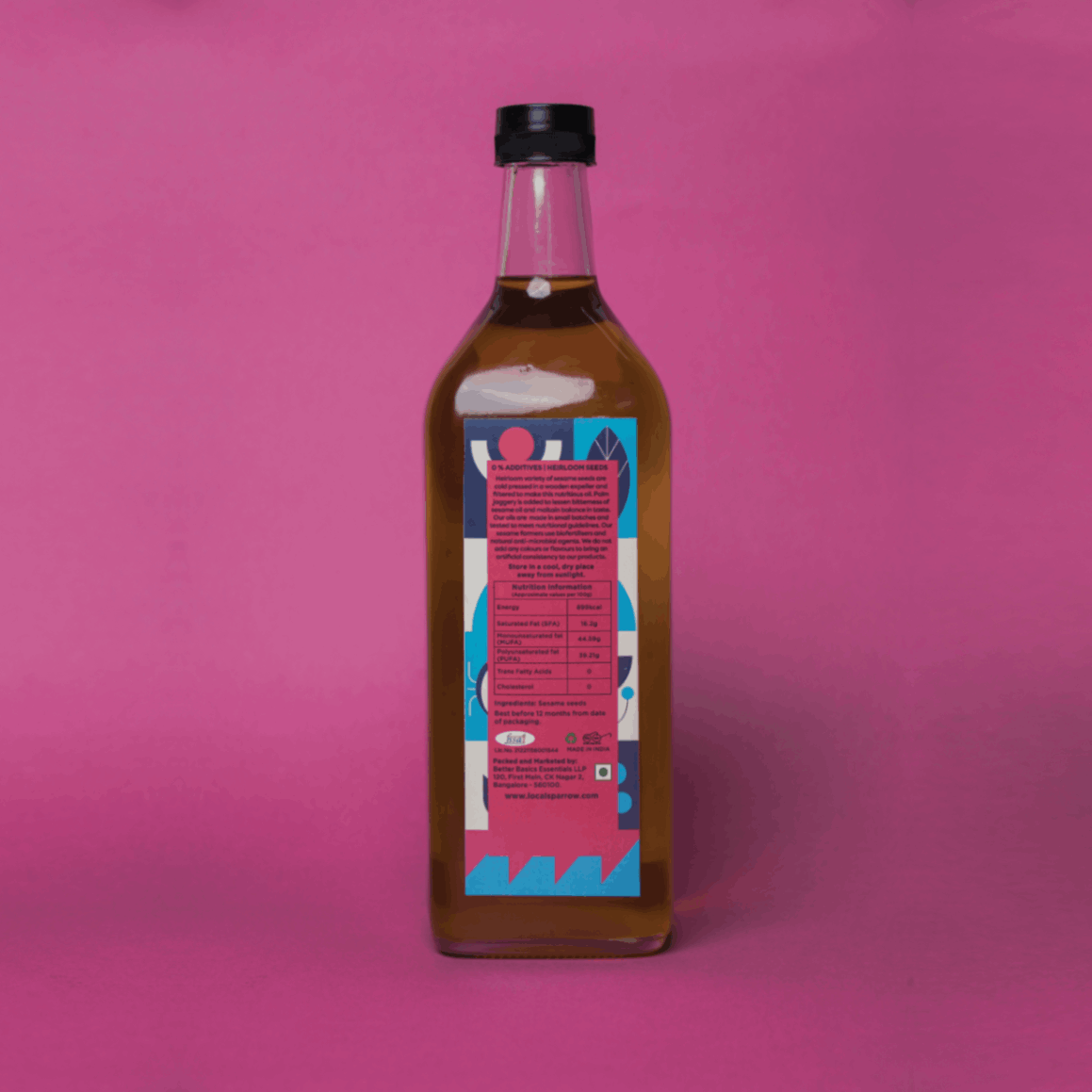 Local Sparrow| Cold Pressed Sesame Oil | 1 Litre