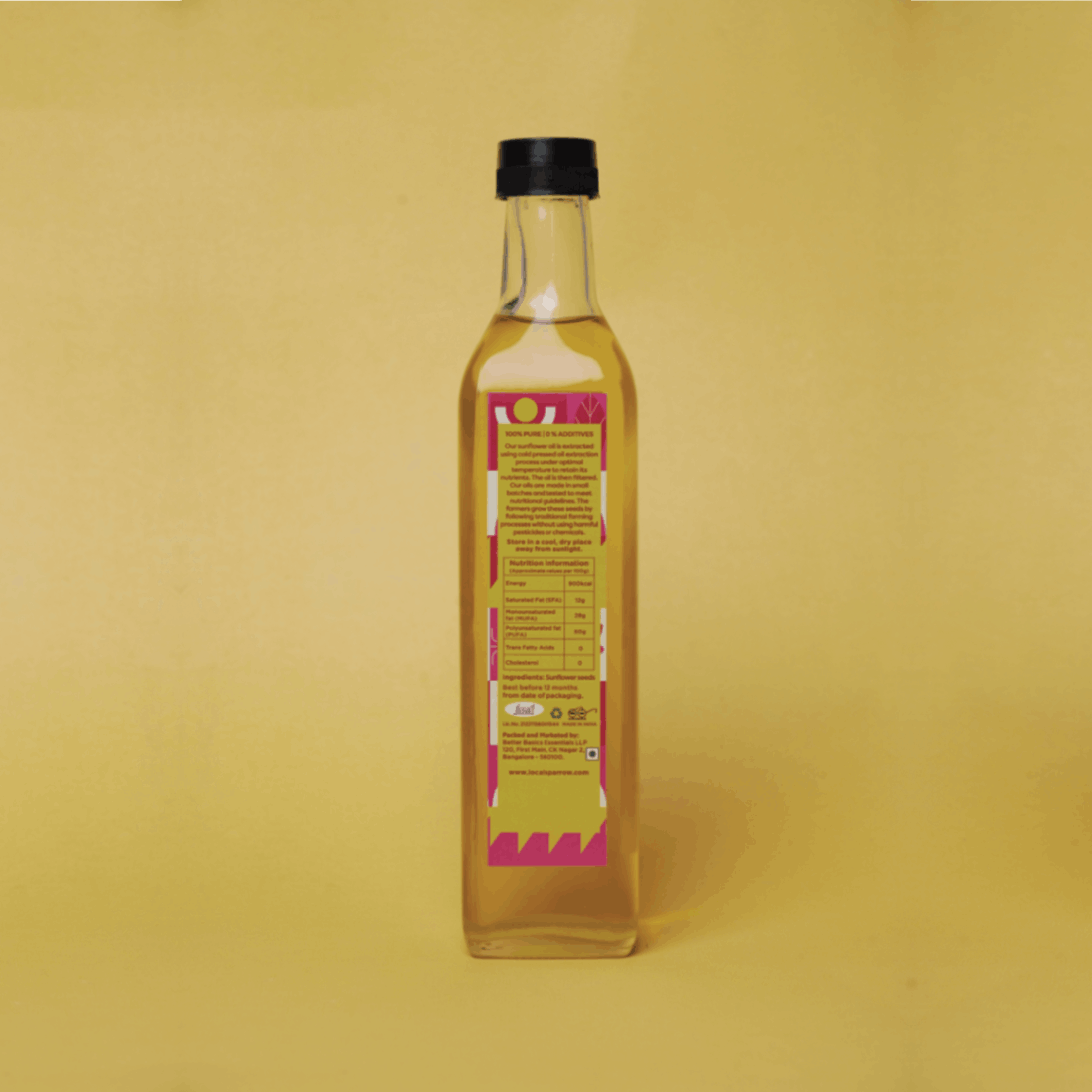 Local Sparrow| Cold Pressed Sunflower Oil | 500 ml